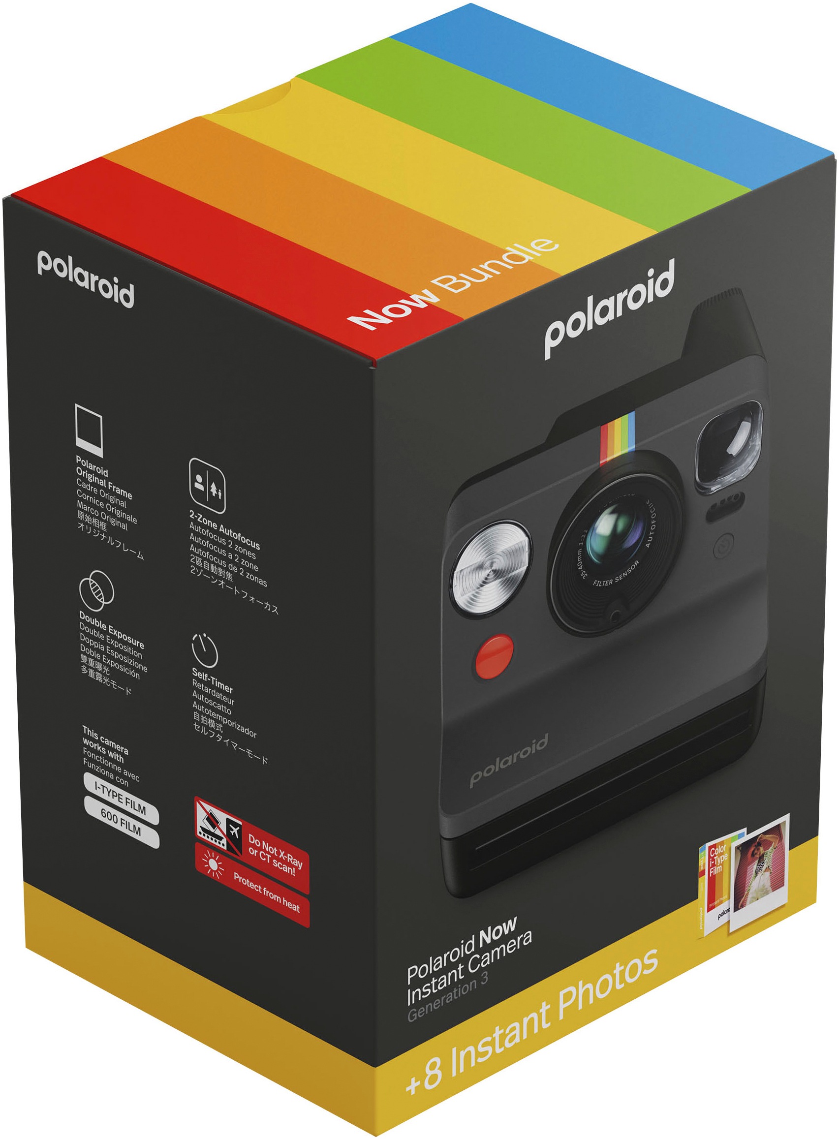 Polaroid Sofortbildkamera »Now Gen 3 + Farbfilm-Paket (8 Fotos)«