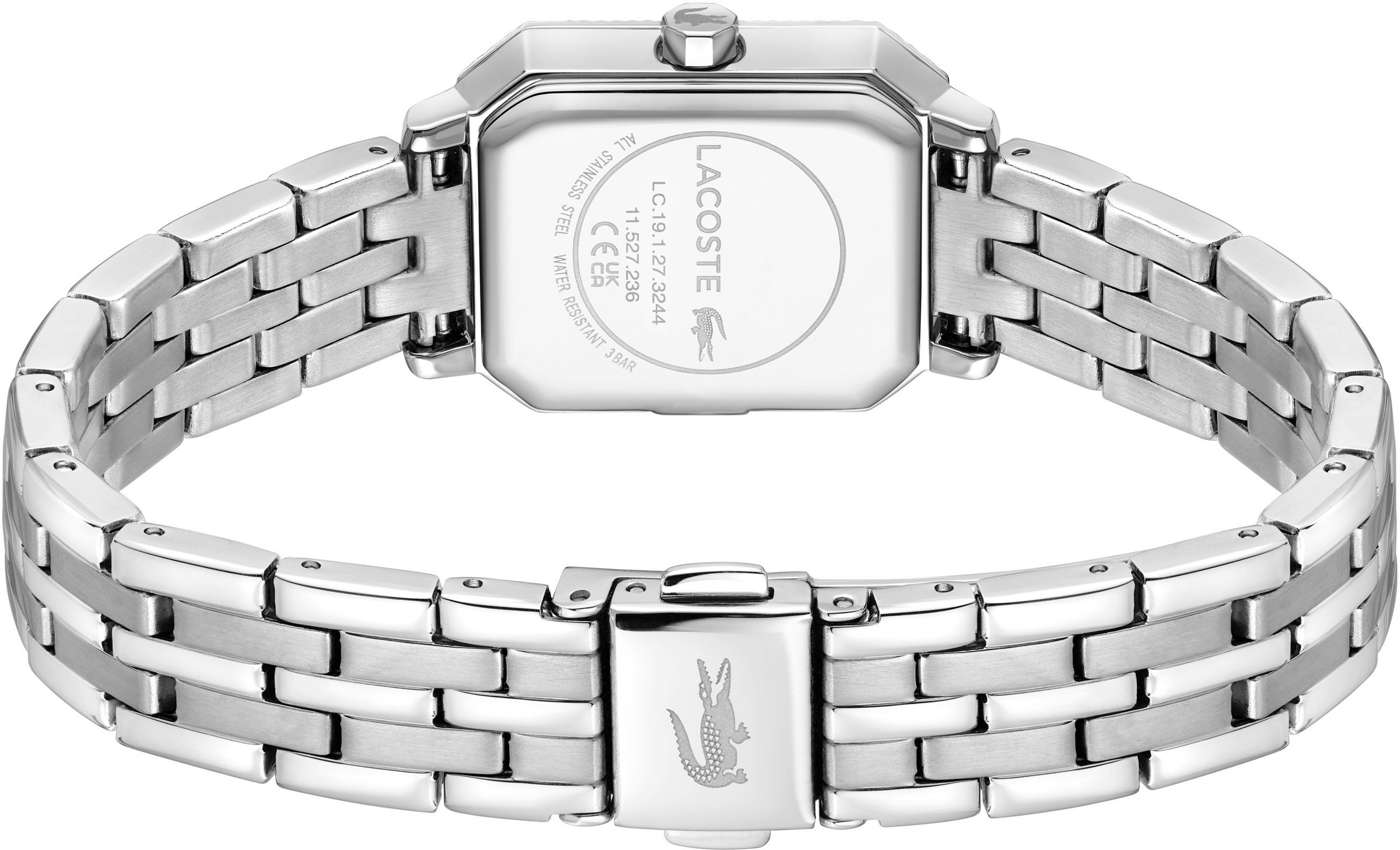 Lacoste Quarzuhr »LACOSTE PARISIENNE«, Armbanduhr, Damenuhr, Edelstahlarmband, analog