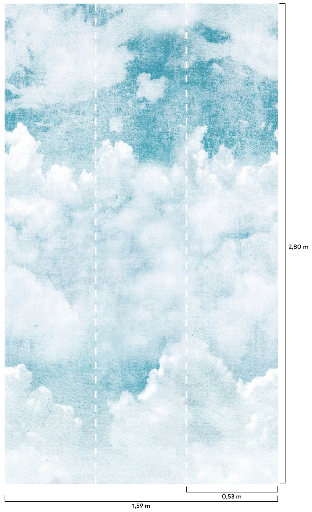Bodenmeister Fototapete »Wolken-Himmel blau«