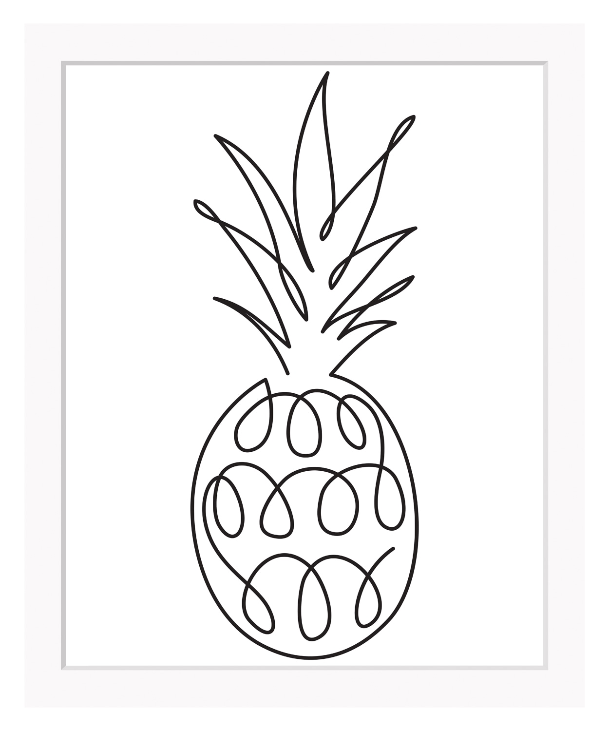 queence Bild »Juliane« Abstrakt | Ananas | Kunst | Obst | Schwarz-Weiß
