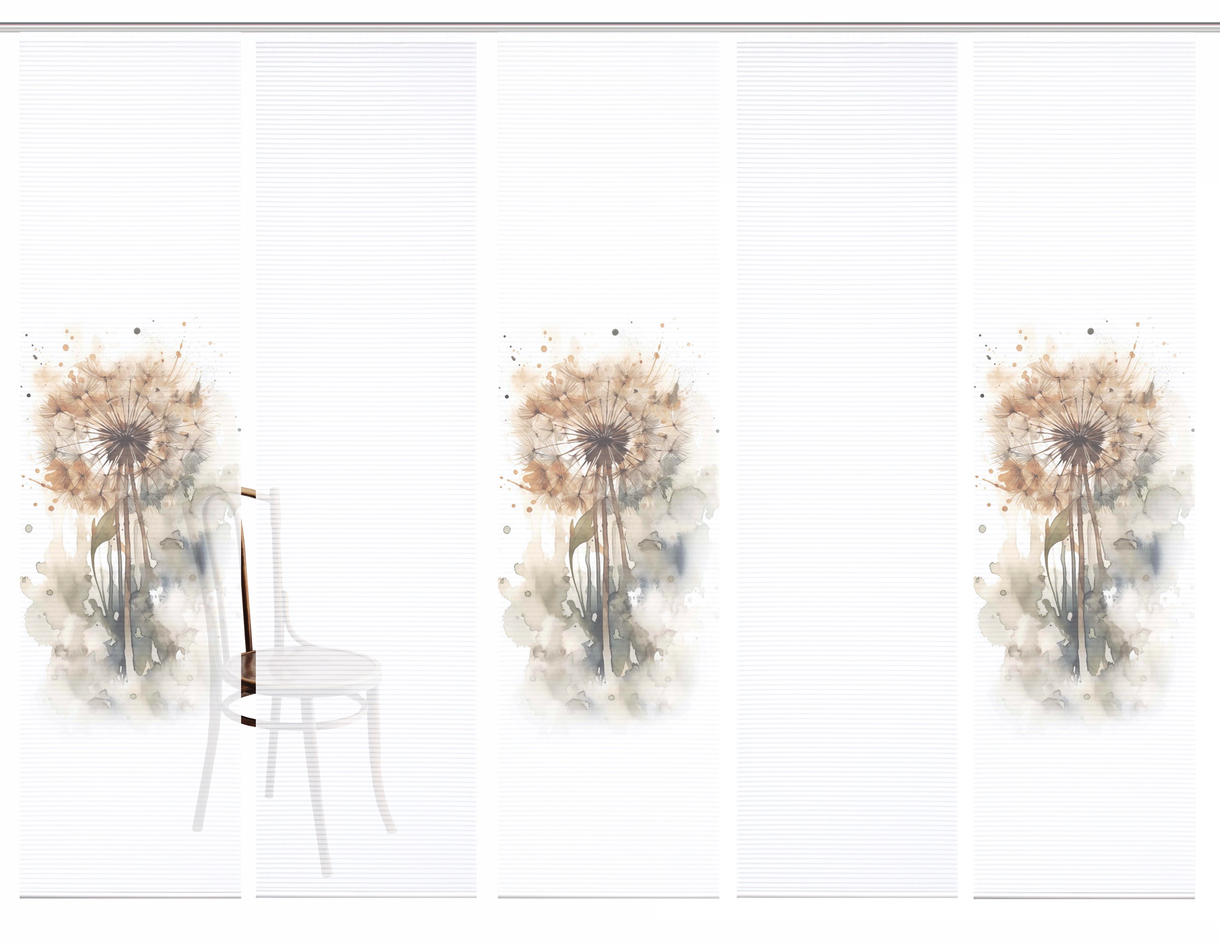 HOME in green Schiebegardine »AMARANDE« Paneelwagen 5 Stk. tlg. Bambusoptik günstig online kaufen