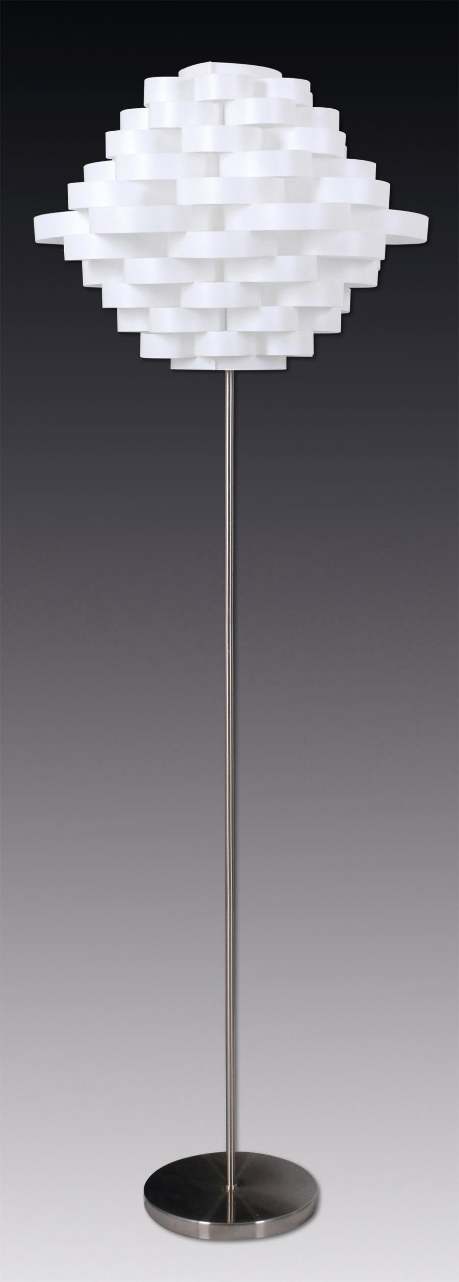 Kunststoff/Metall, flammig-flammig, kaufen d: E27 max. Line«, 40W, 55cm online 150cm, näve weiß/nickel, »White 1 Stehlampe h: