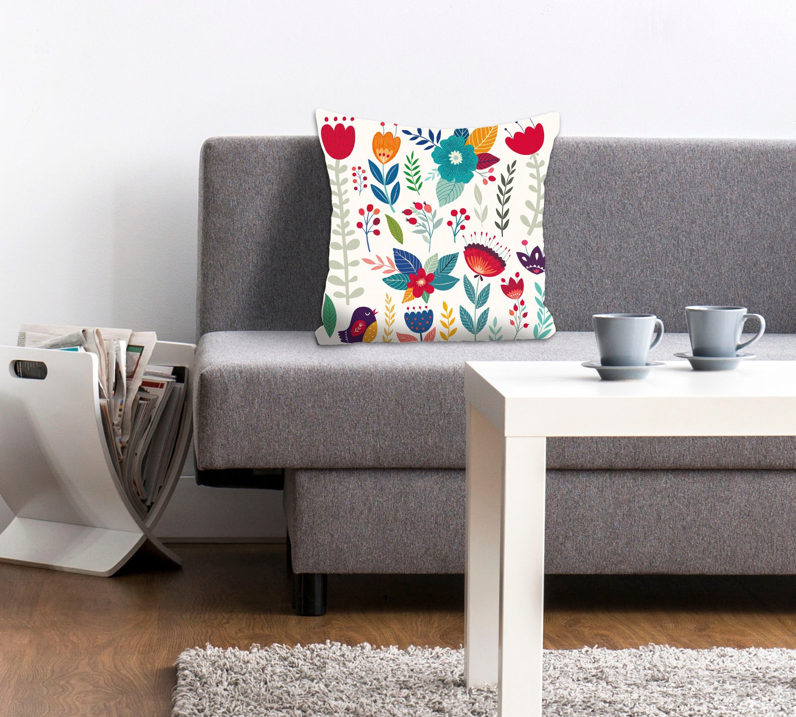 queence Dekokissen »Lottie«, Kissenhülle,Bunte Blumen,Florales Design,Farbe günstig online kaufen