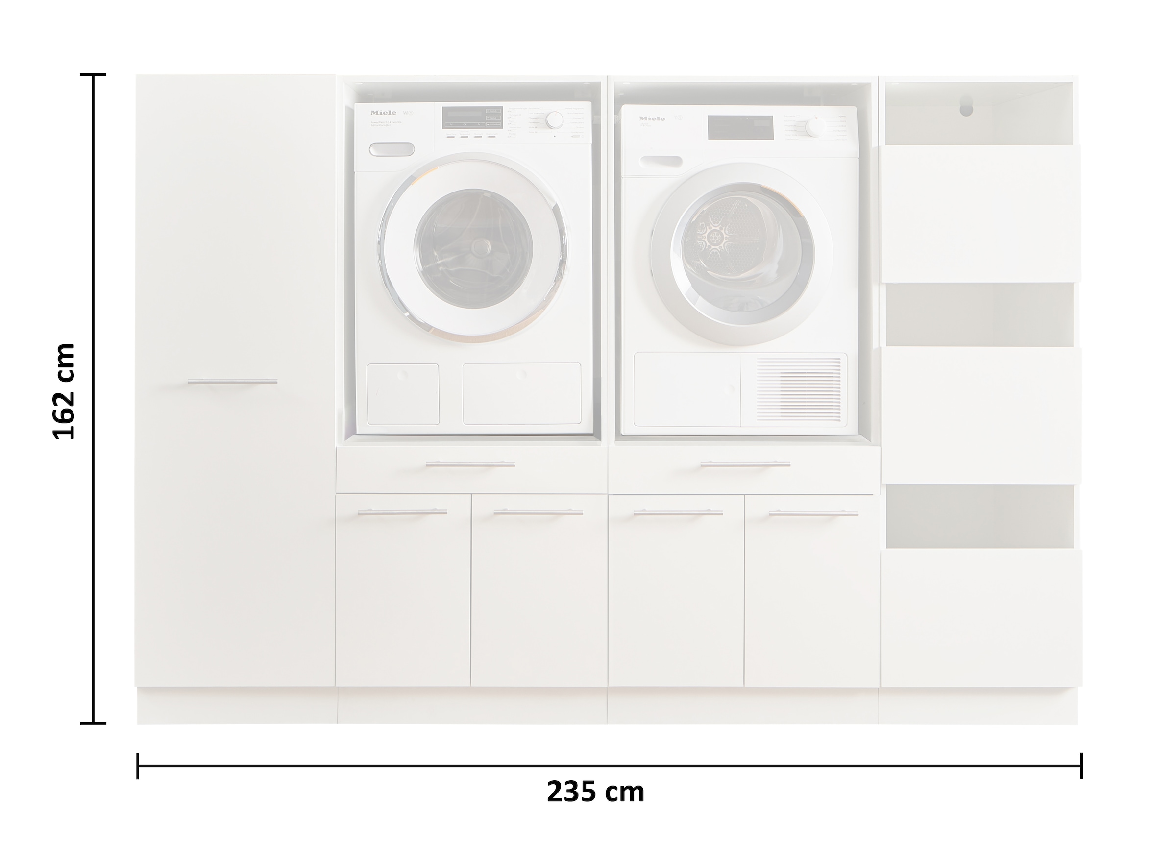 Laundreezy Mehrzweckschrank-Set »LAUNDREEZY LDSK14«, Breite 235 cm