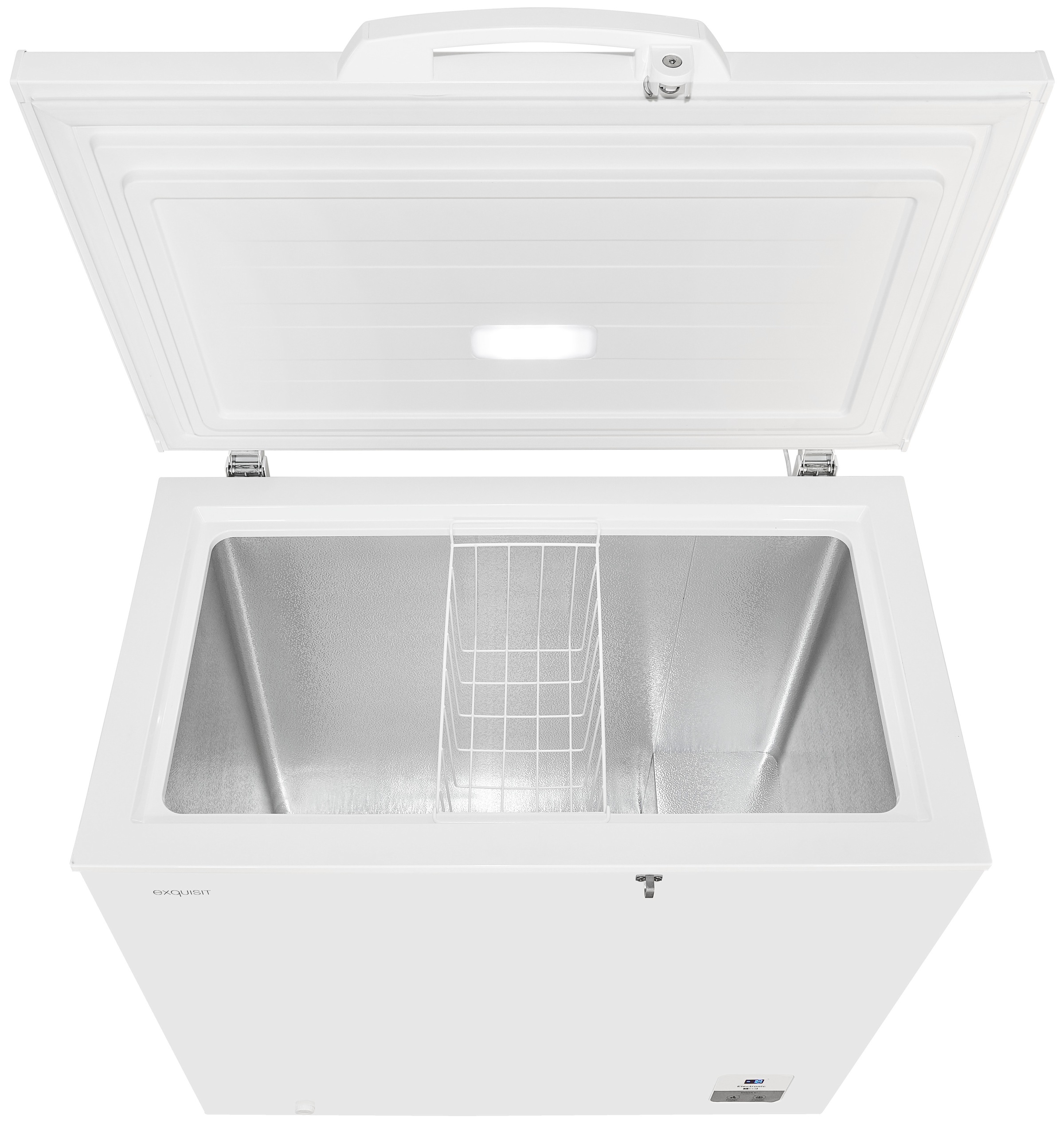 exquisit Gefriertruhe »GT200-HE-O11E weiss« 85,3 cm hoch 89,1 cm breit 2-in-1 Gefrier-/Kühltruhe mit LED, Griff, Schloss&flexibel einstellbar