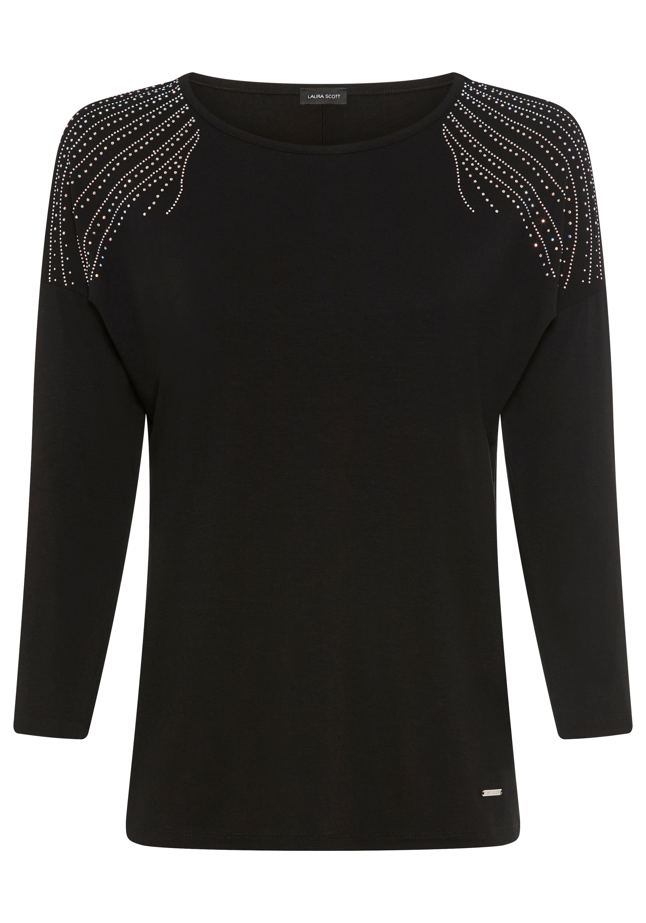 Laura Scott 3/4-Arm-Shirt mit Glitzersteinchen-Detail