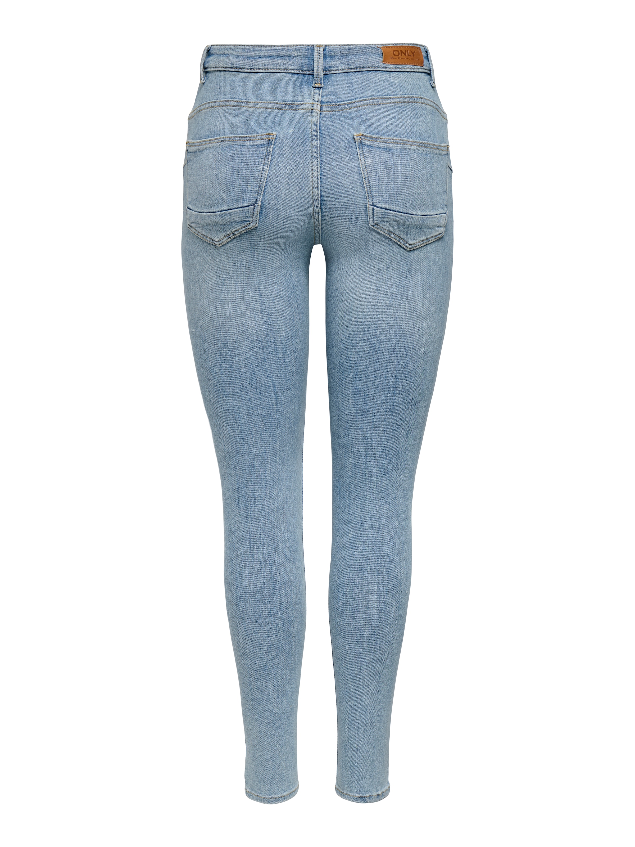 ONLY Skinny-fit-Jeans »ONLPOWER MID DEST SKINNY DNM« mit Destroyed Details