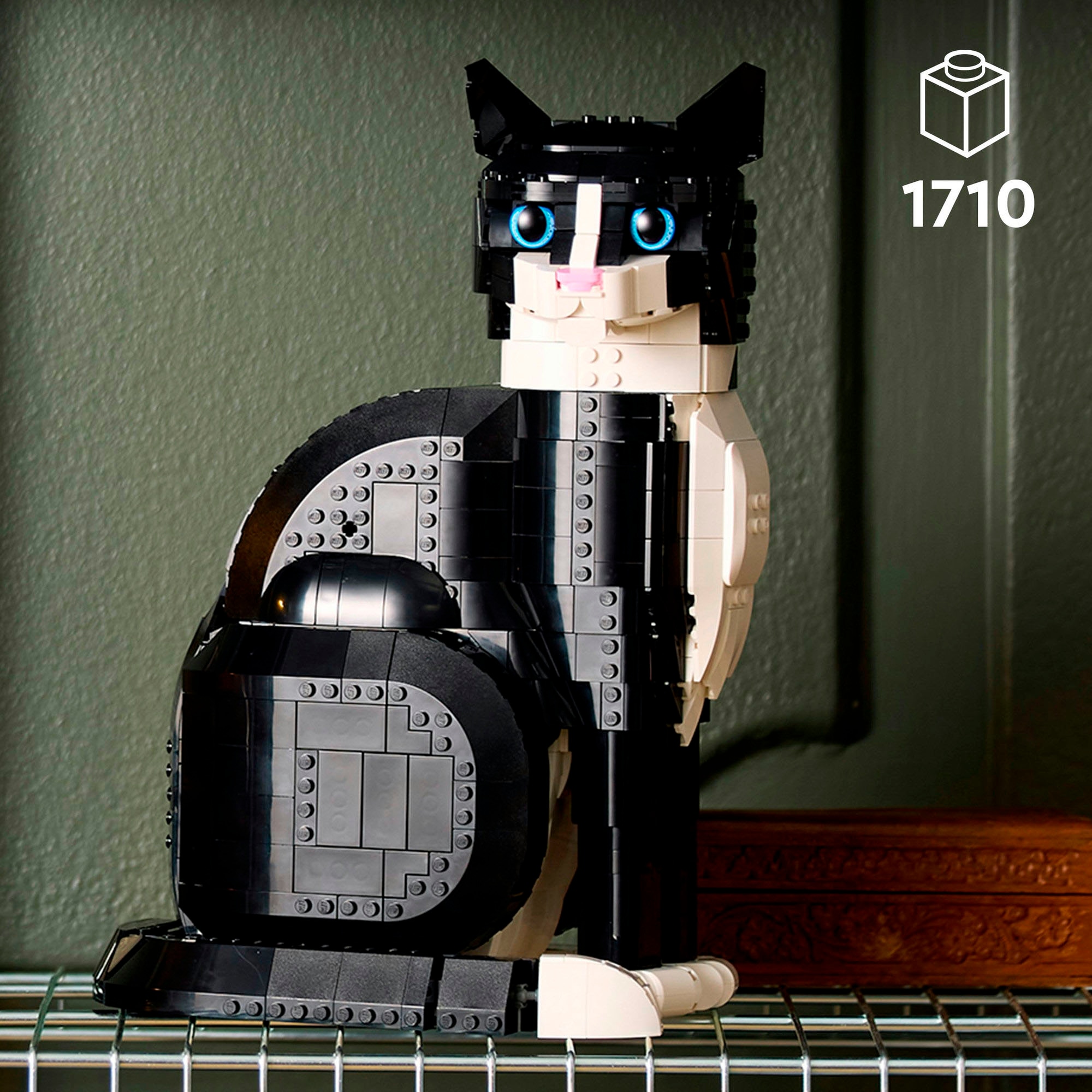 LEGO® Konstruktionsspielsteine »Schwarz-weiße Katze (21349), LEGO Ideas«, (1710 St.), Seltenes Set; Made in Europe