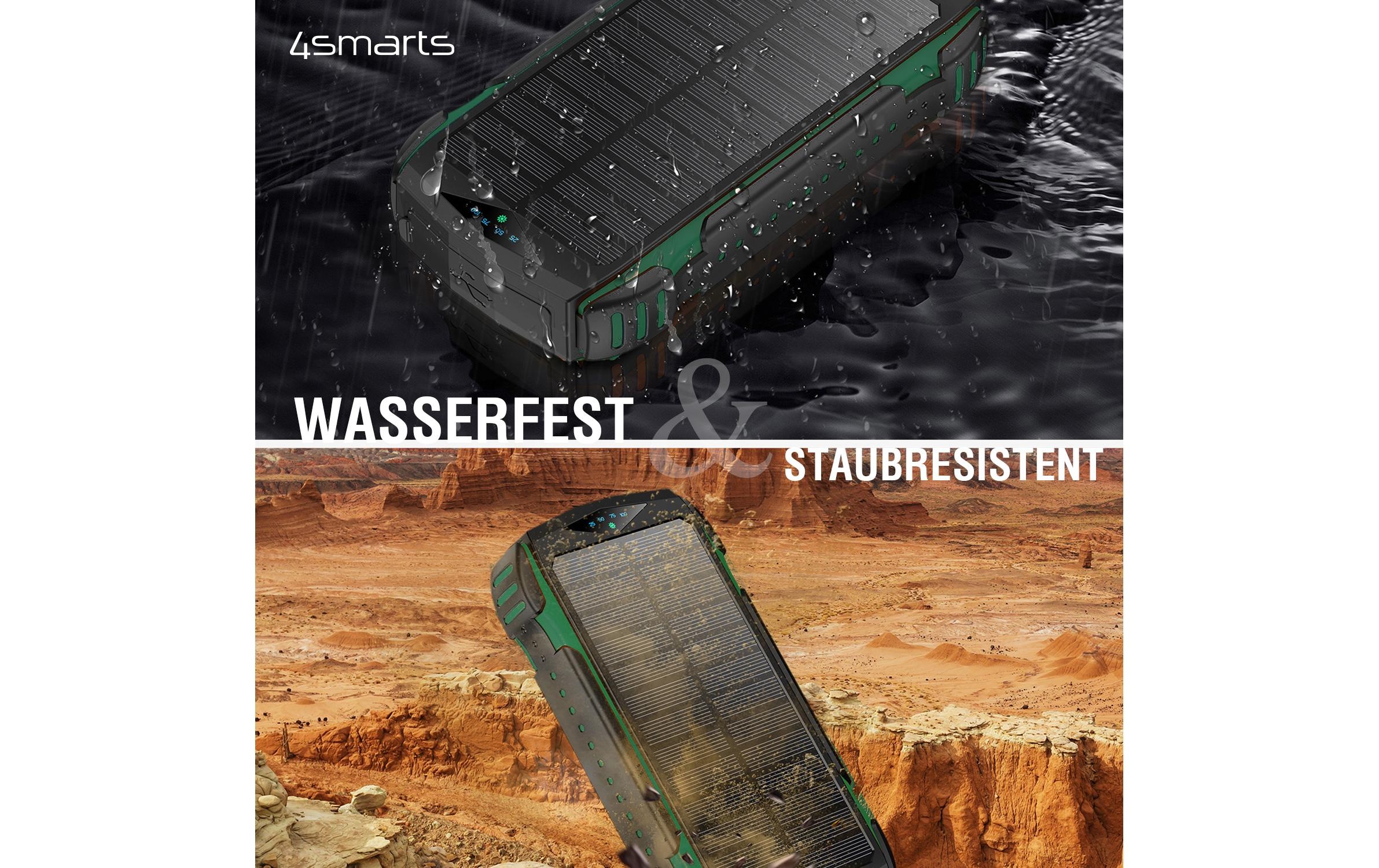 4smarts Powerbank »Solar-Powerbank Rugged TP 20000mAh«