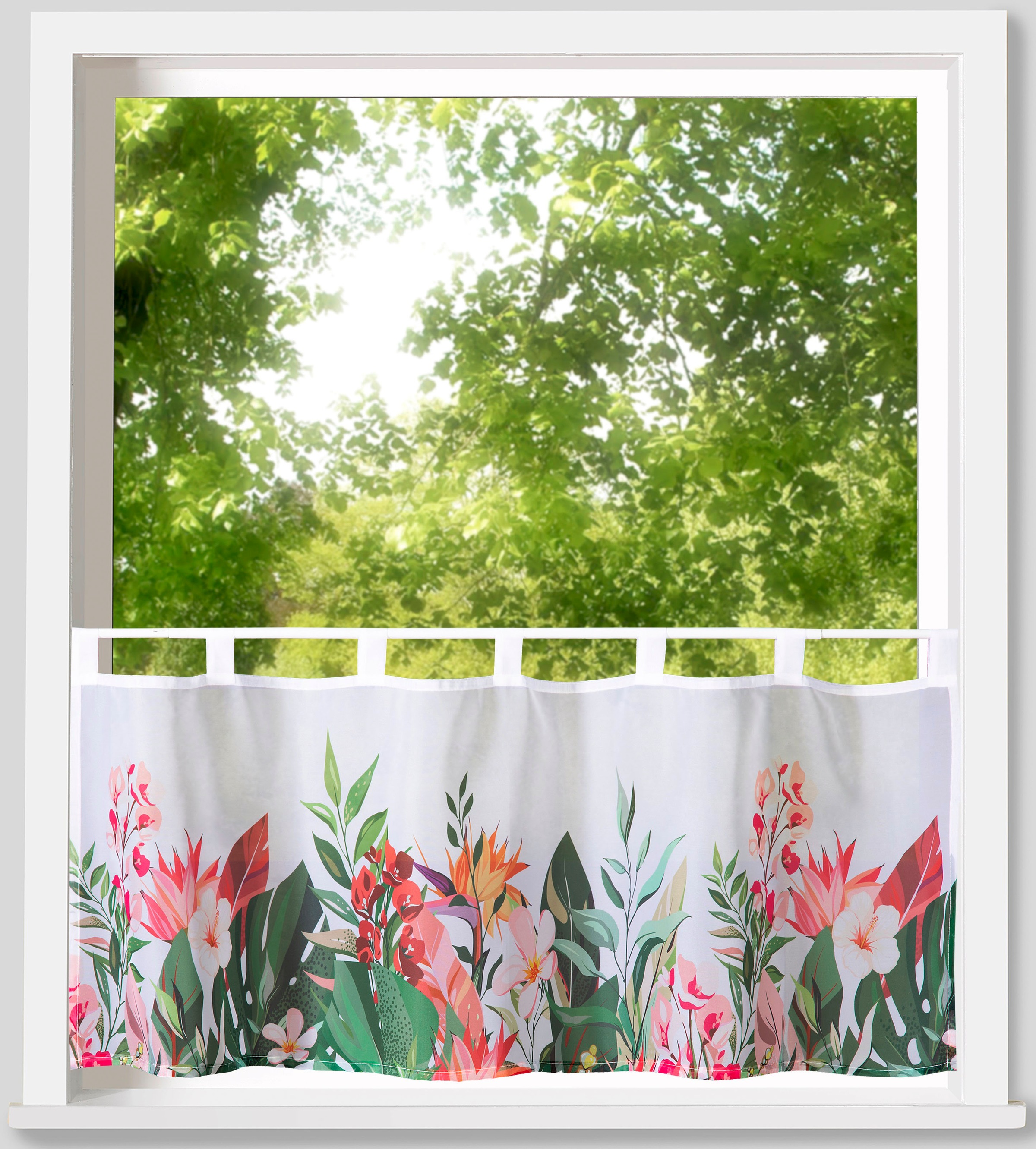 Weckbrodt Scheibengardine »Arabella«, (1 St.), Voile, halbtransparent, bedr günstig online kaufen