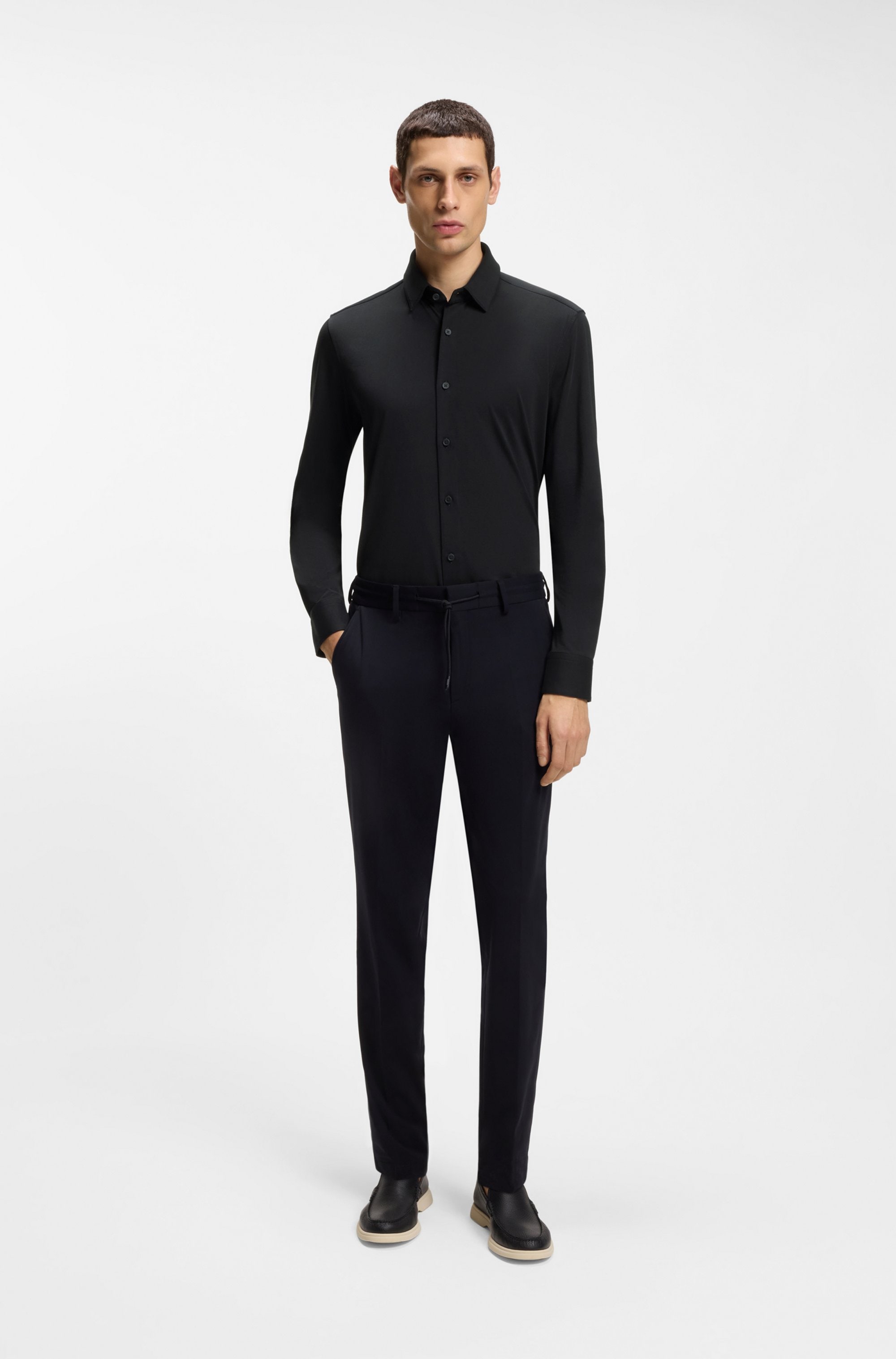 BOSS Businesshemd »HANK« Kentkragen, Slim Fit, Baumwoll-Mix mit Performance-Stretch