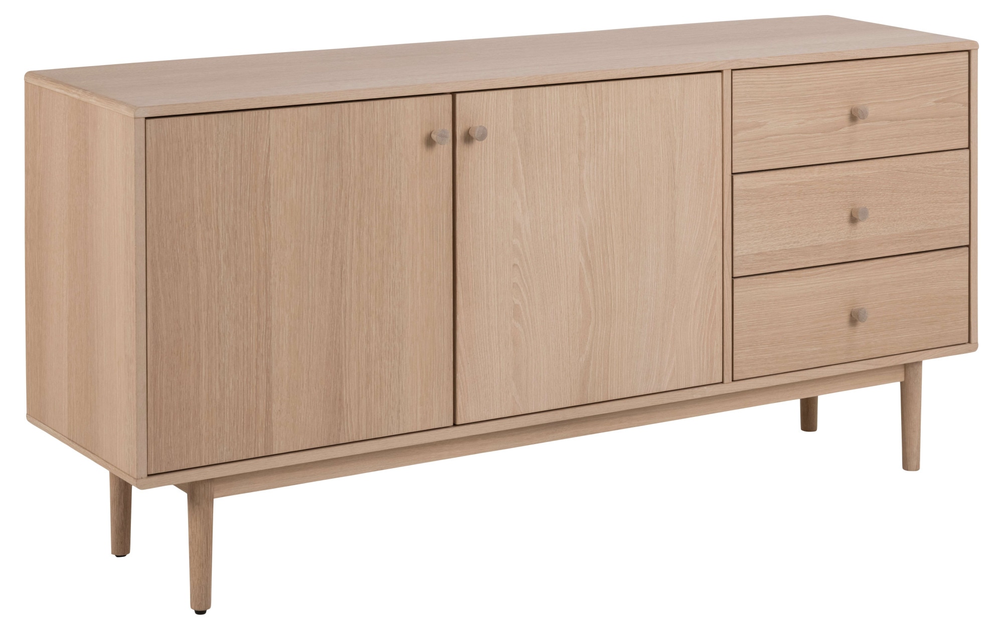 ACTONA GROUP Sideboard »Aston«, Eiche/furnier, 2 Türen, 2 Böden, 3 Schubladen, 160 cm