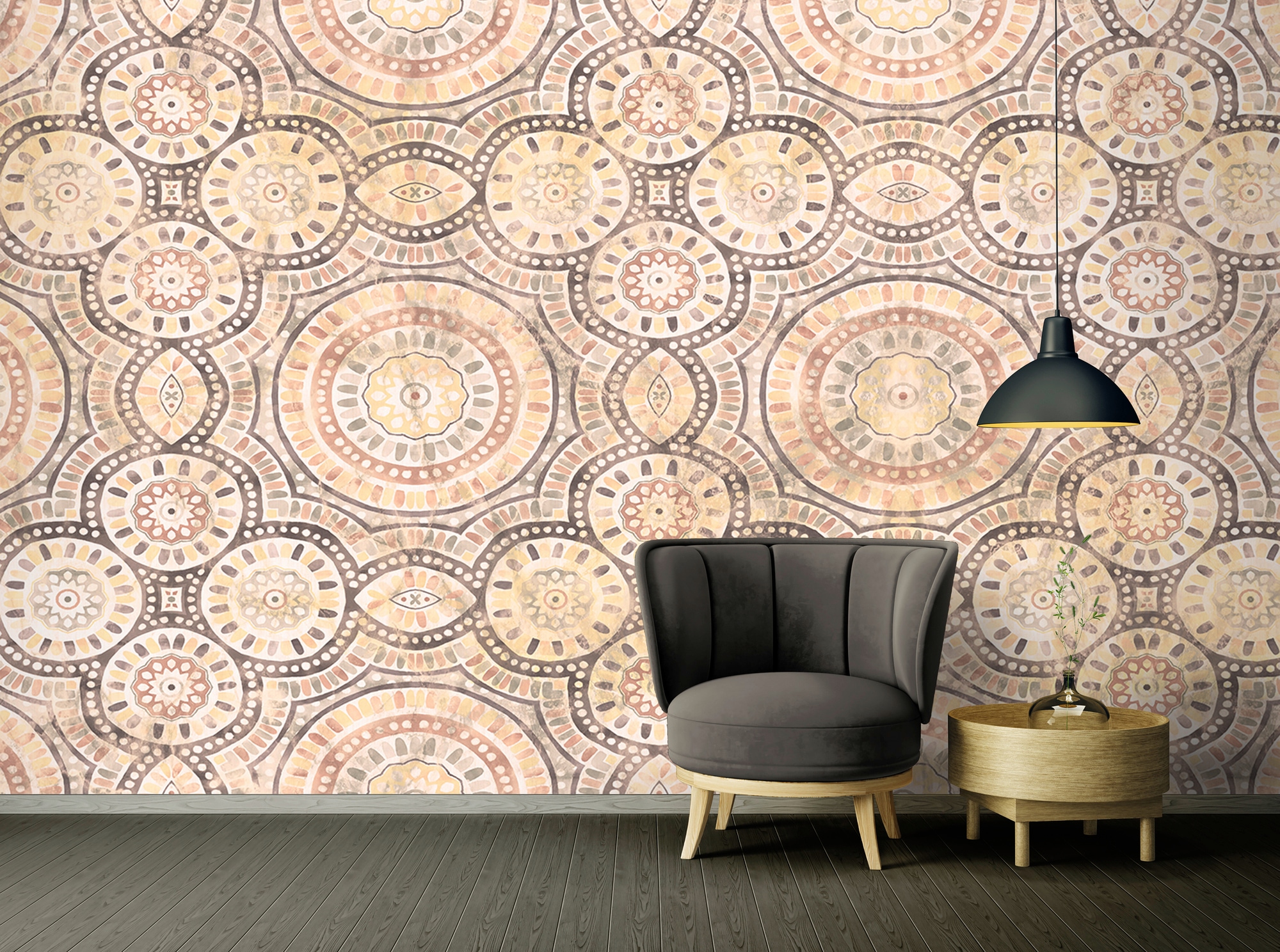 Architects Paper Fototapete »Atelier 47 Watercolour Ornament 1«, ornamental, Vlies, Wand, Schräge, Decke
