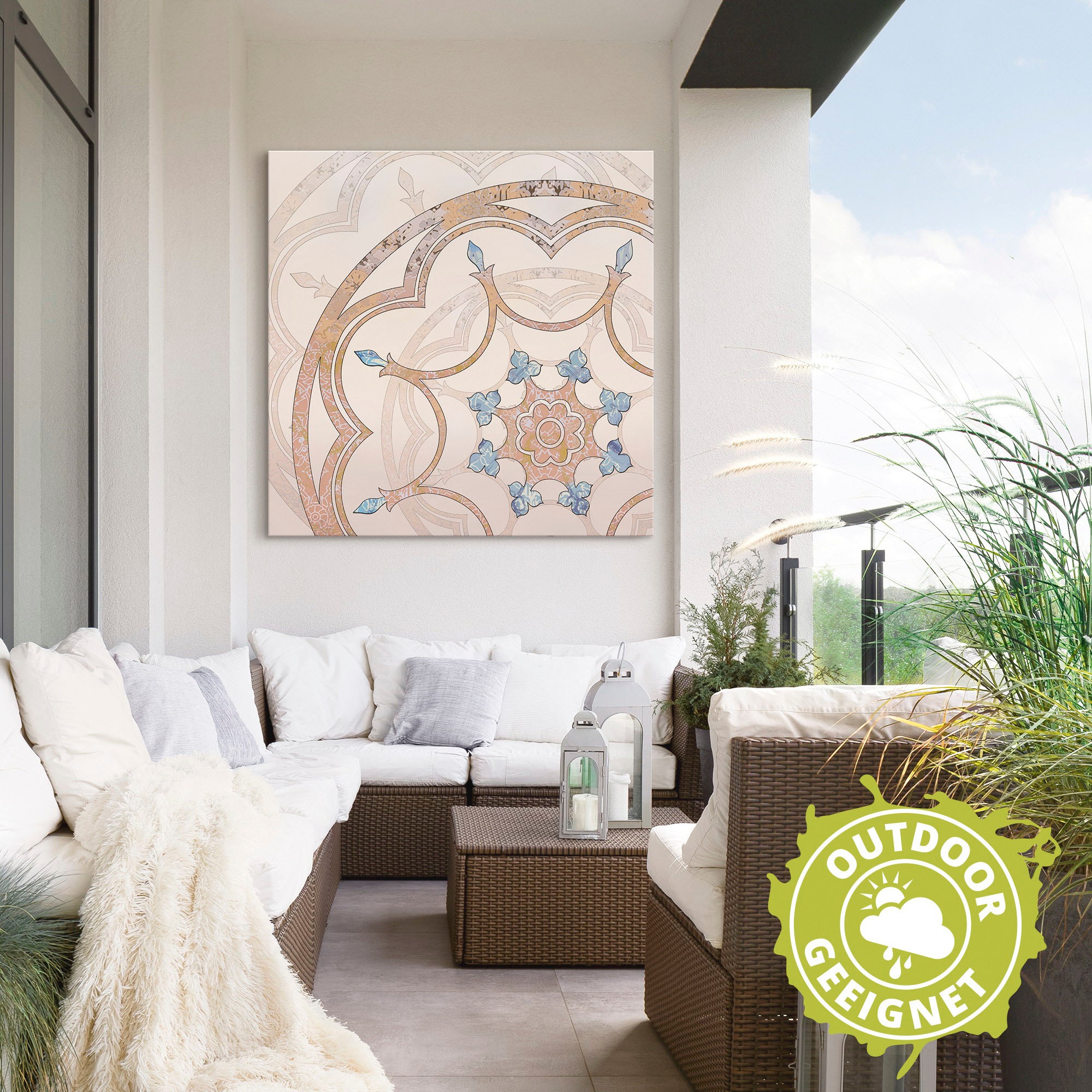 Artland Wandbild »Boho Mandala« Muster 1 Stk. tlg. für Innen- und Außenbereich geeignet, Outdoorbild