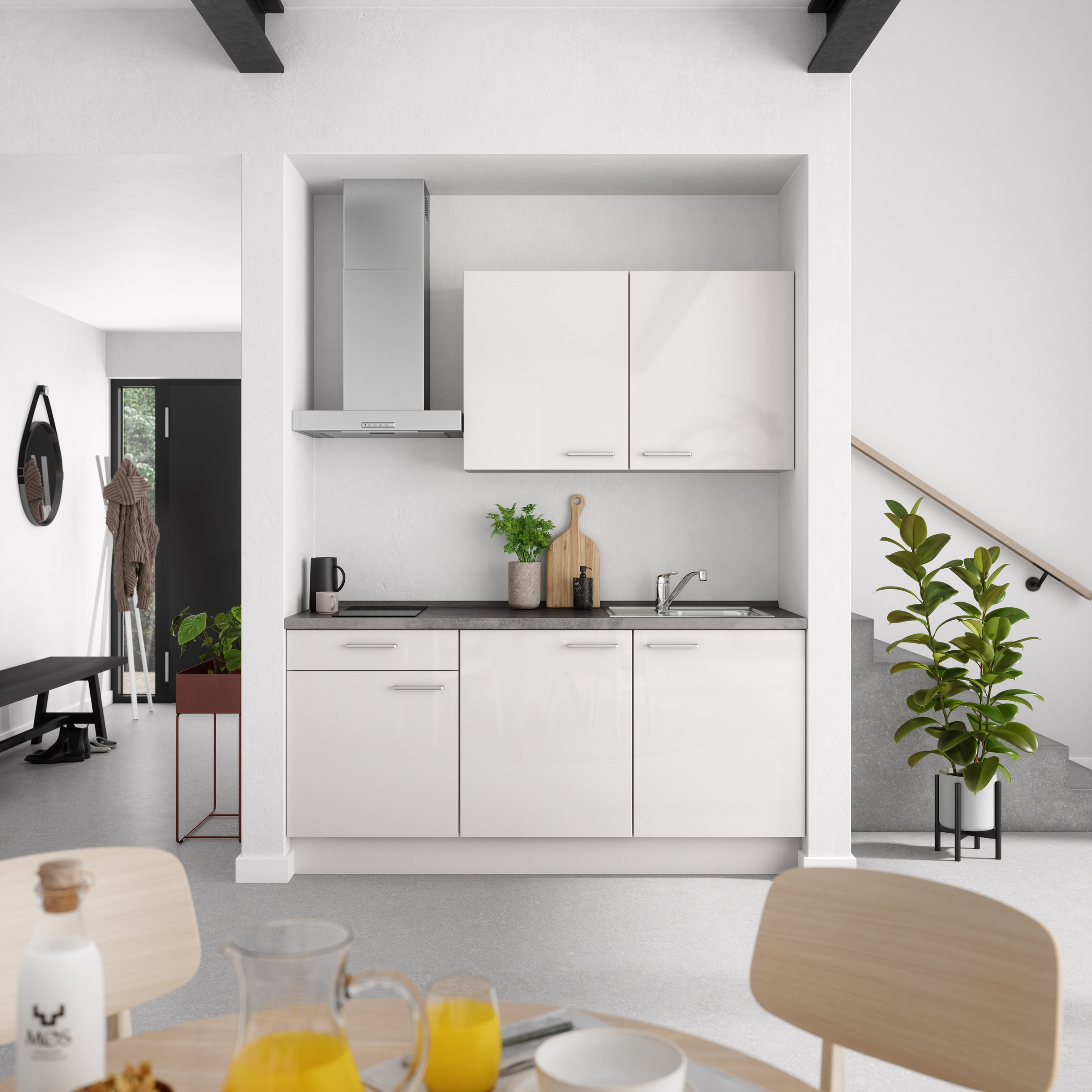 nobilia® Küchenzeile »"Flash I"«, vormontiert, Ausrichtung wählbar, Breite 180 cm, wahlw. mit E-Geräten
