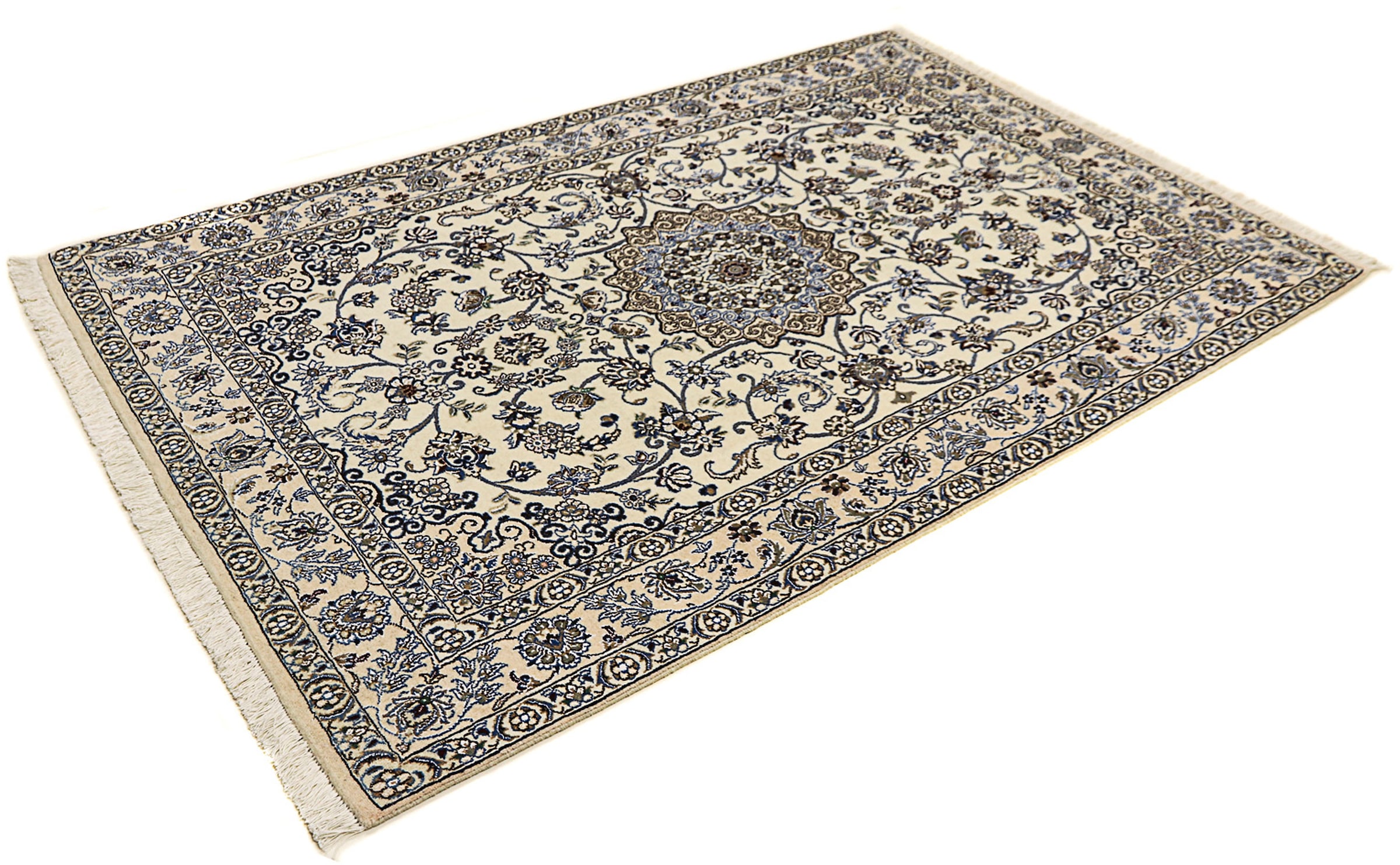 morgenland Orientteppich »Perser - Nain - Royal - 206 x 130 cm - beige«, re günstig online kaufen