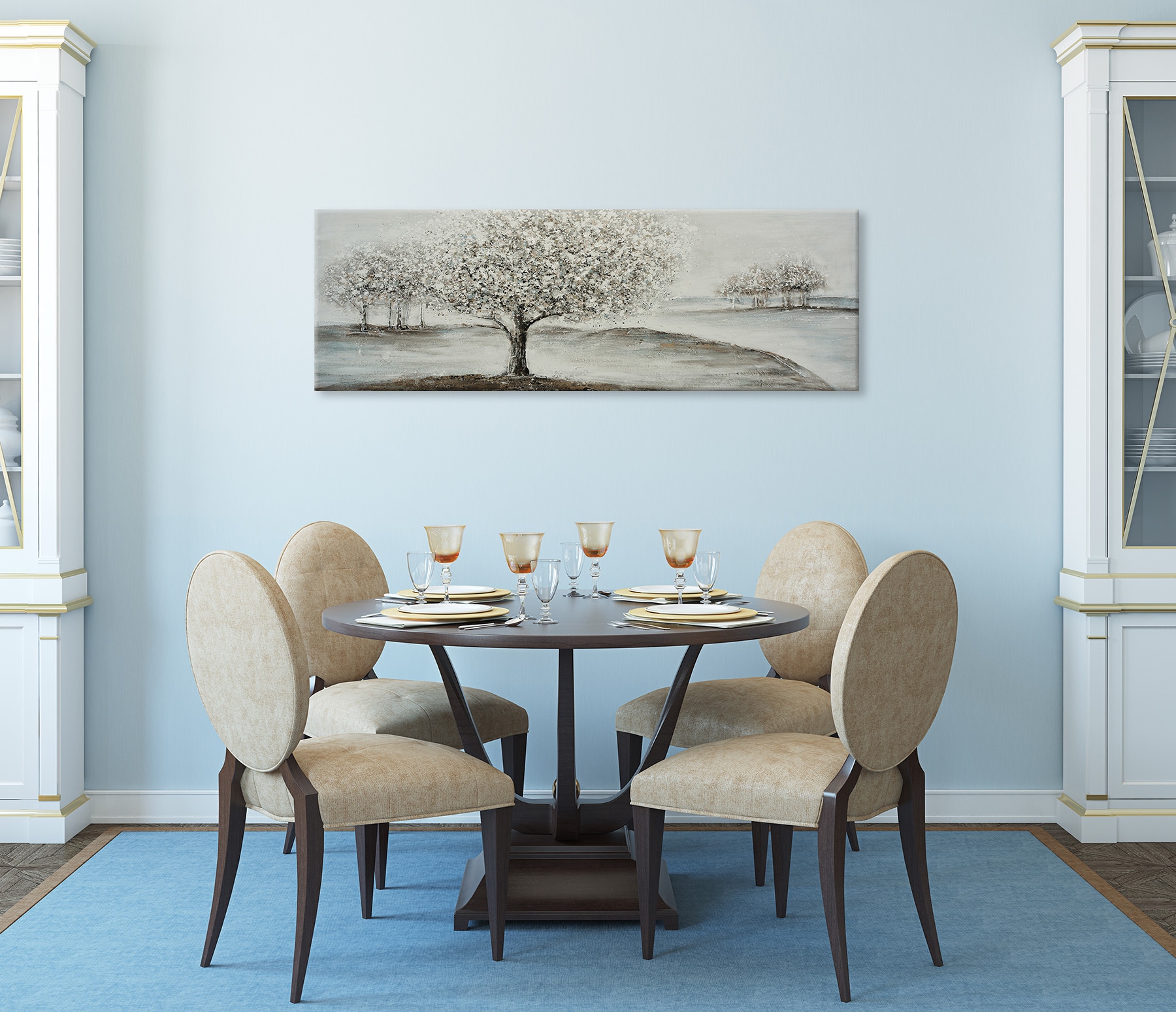 Bönninghoff Ölgemälde »handarbeit BÄUME 40x120 cm – Wandbild Kunst Deko modern«
