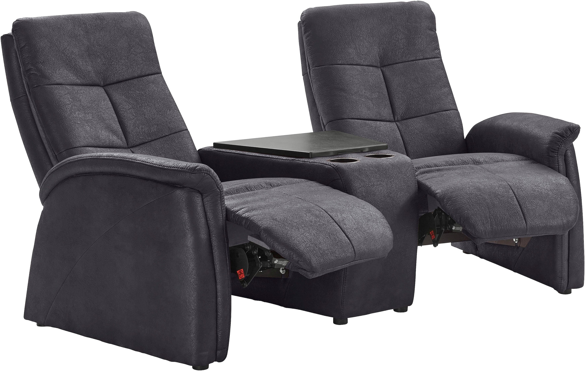 exxpo - sofa fashion 2-Sitzer »Tivoli, Kinosofa mit Relaxfunktion, mit Ablagetisch und Stauraum«, bequem und komfortabel