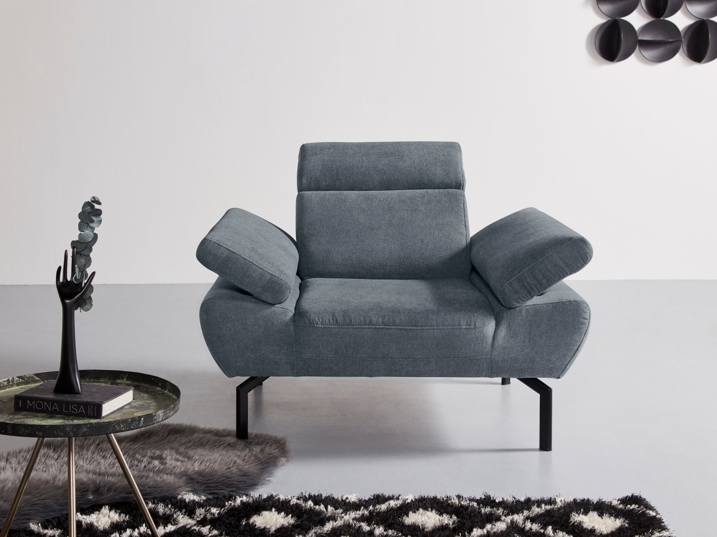 Luxus«, Style in Sessel Rückenverstellung, Lederoptik mit kaufen of auf Luxus-Microfaser Places wahlweise »Trapino Raten