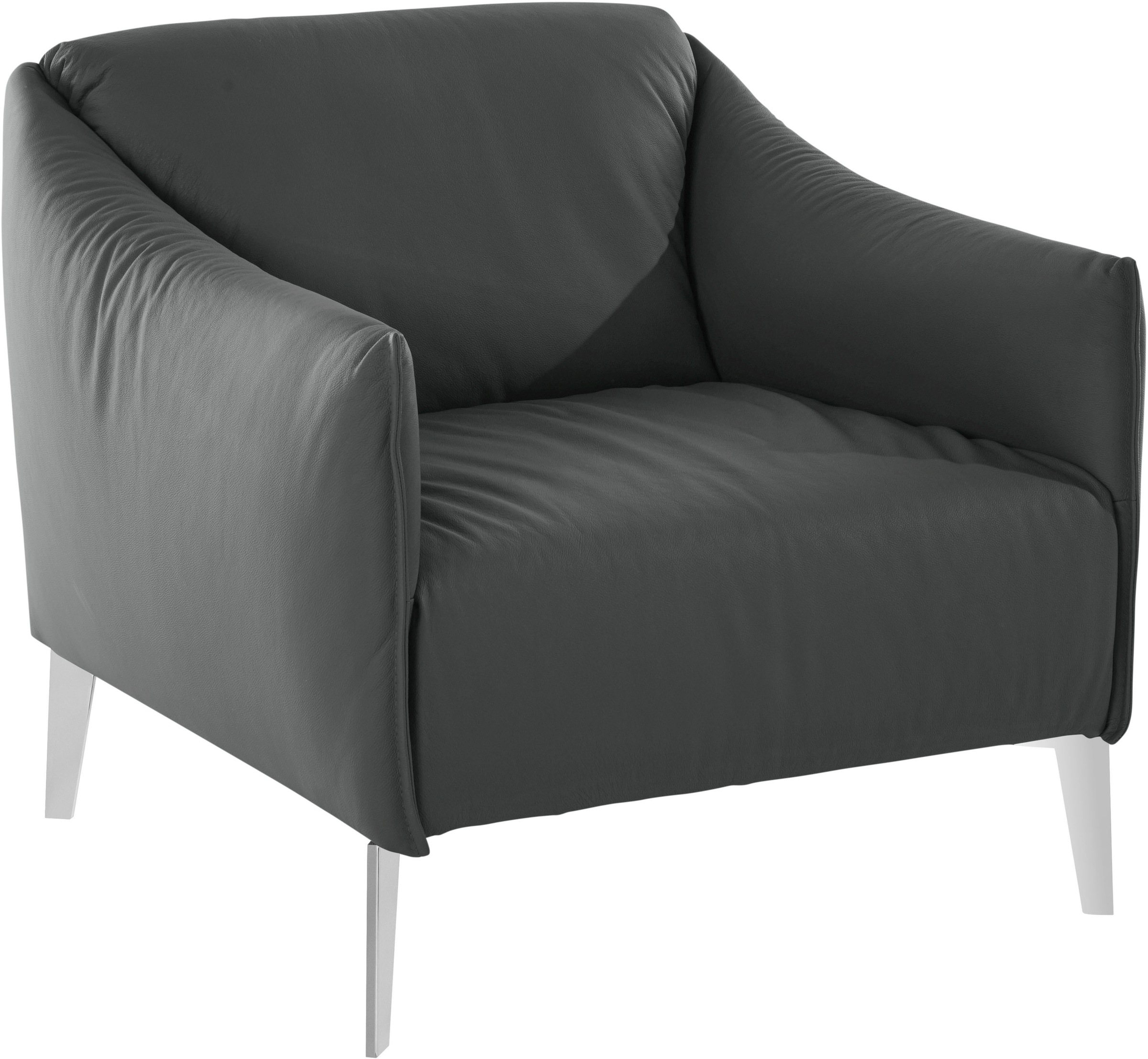 W.SCHILLIG Cocktailsessel »sally Designsessel, Loungesessel,«, mit Metall-Winkelfüßen in Chrom glänzend