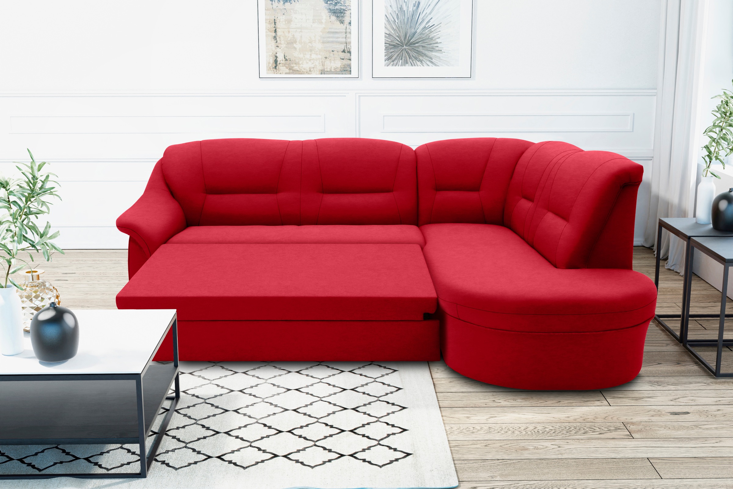 DOMO collection Ecksofa »Faenza für kleine Räume, Stellmaße 232,176cm, komf günstig online kaufen
