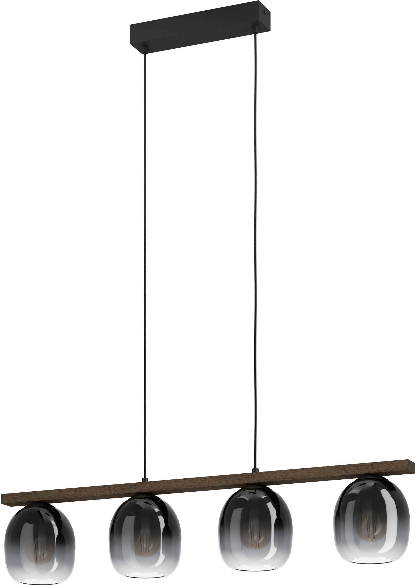 EGLO Hängeleuchte »FILAGO Pendellampe, Stahl, Holz und Glas, E27, IP20, Ess günstig online kaufen