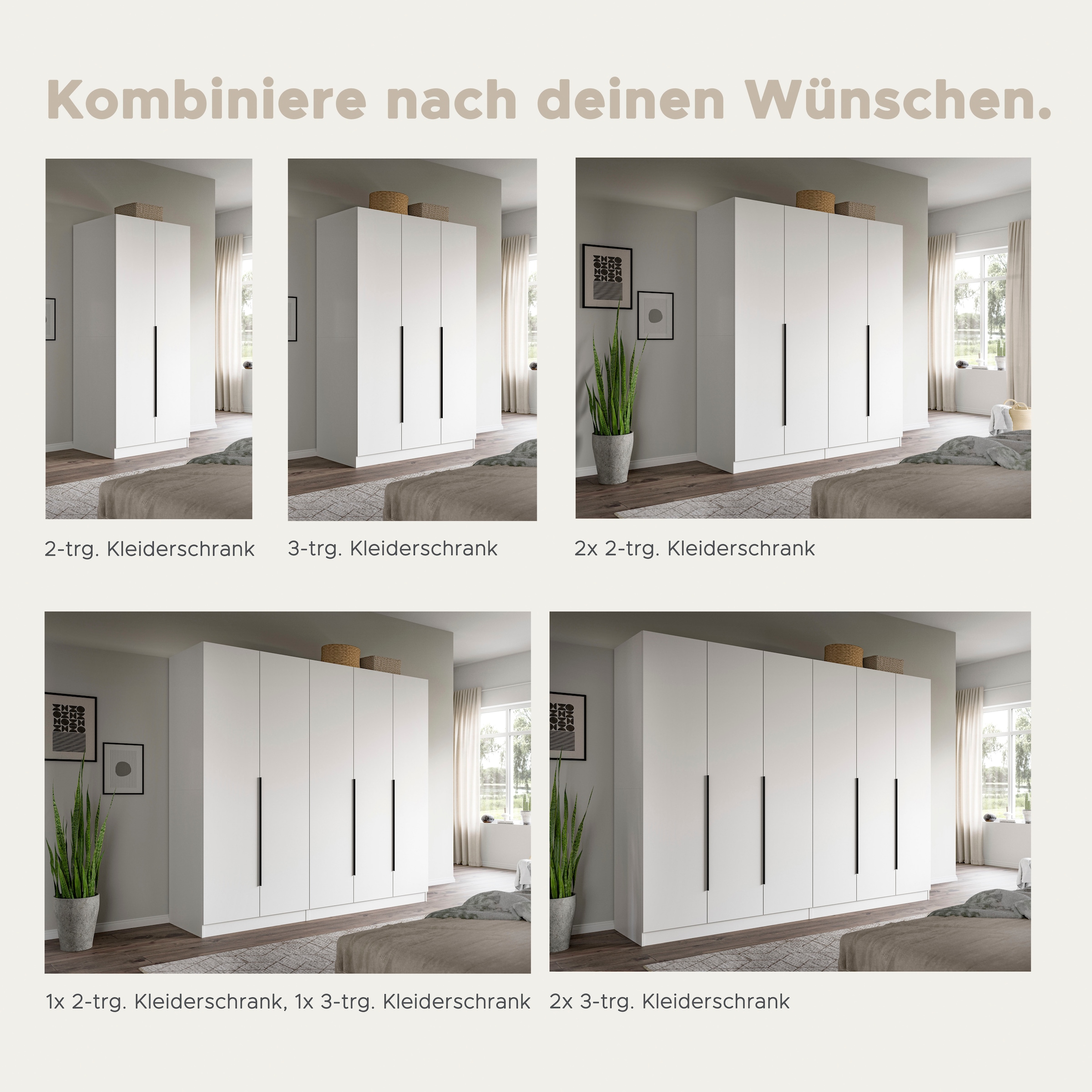 Home affaire Schrank-Set »Skarde moderner Kleiderschrank Schlafzimmerschrank« wähle deine beste Schrank Kombination, 1 Stk. tlg.