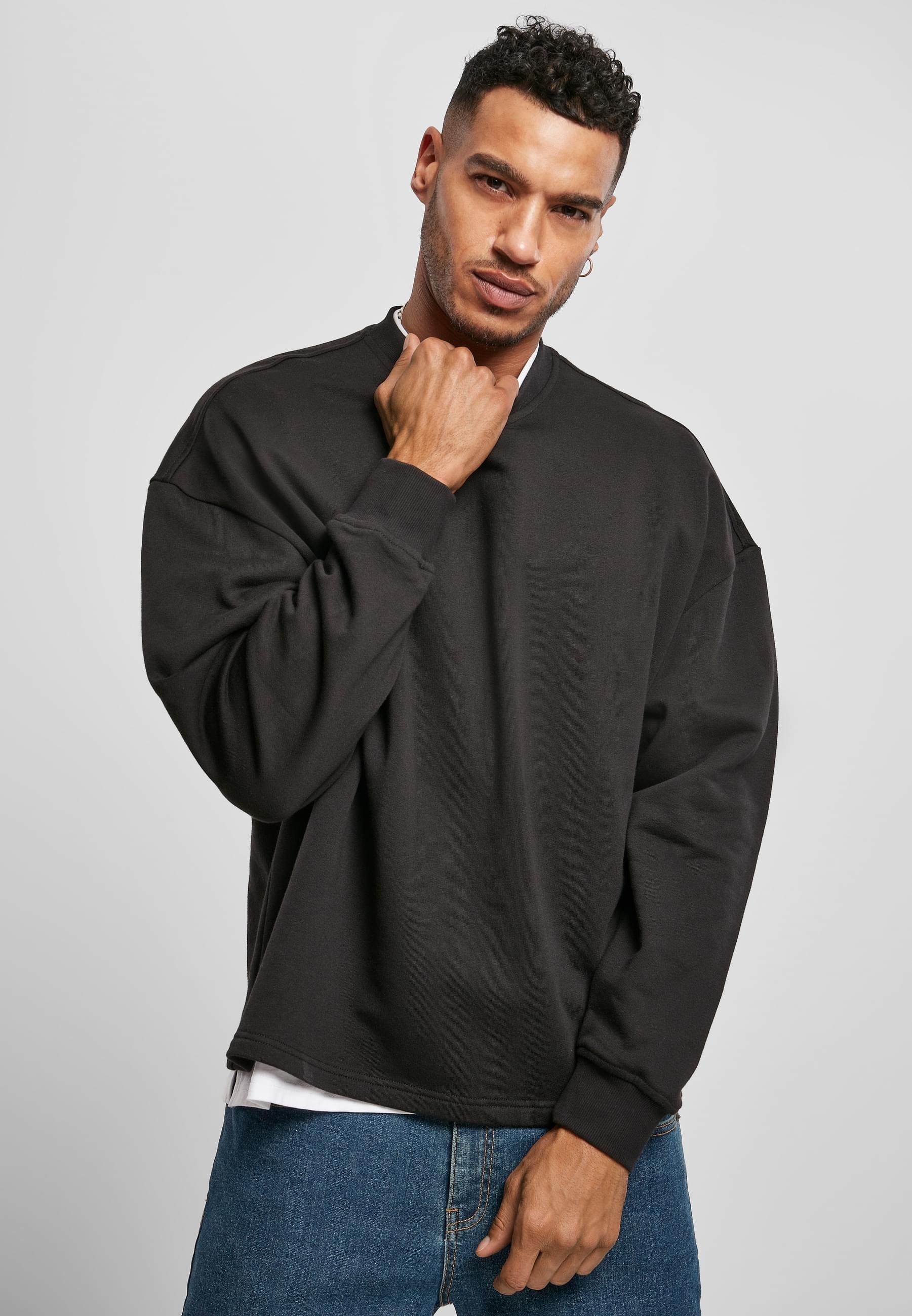 URBAN CLASSICS Rundhalspullover »Urban Classics Herren Organic Oversized Boxy Crew« 1 Stk.