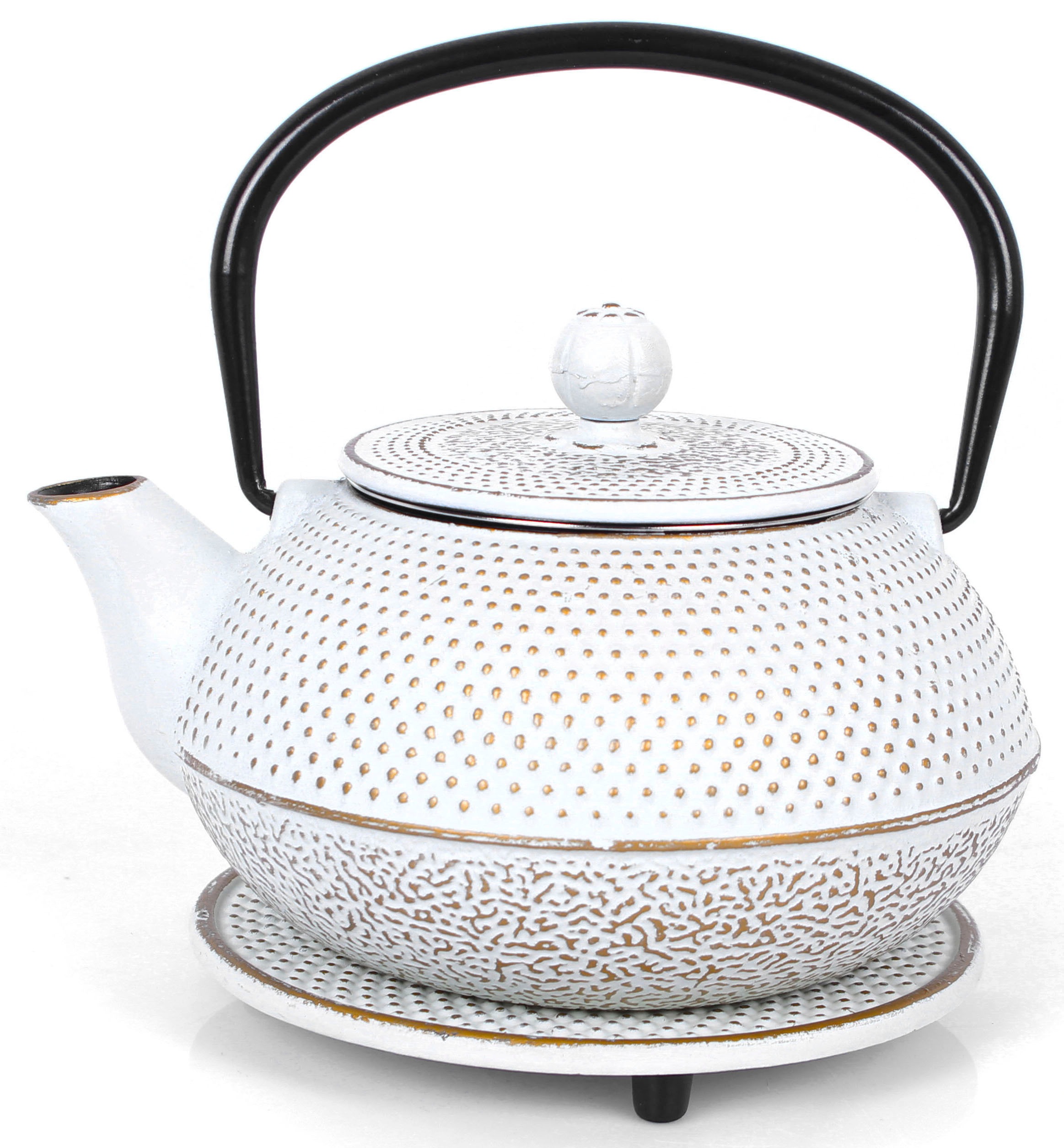 ECHTWERK Teeservice, (Set, 4 tlg.), Vintage-Design, 0,8 L, Gusseisen, abnehmbares Sieb