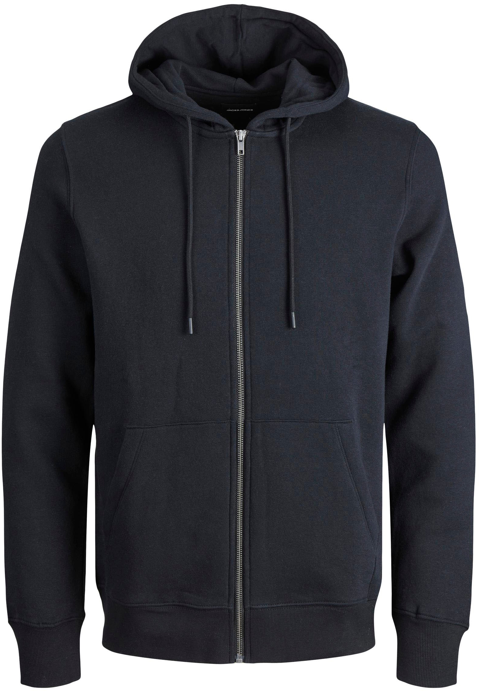 Jack & Jones Kapuzensweatjacke »JJESTAR Basic Hoodie, Eingrifftaschen und angenehmem Materialmix«, Kapuze, regular fit, Baumwollmischung