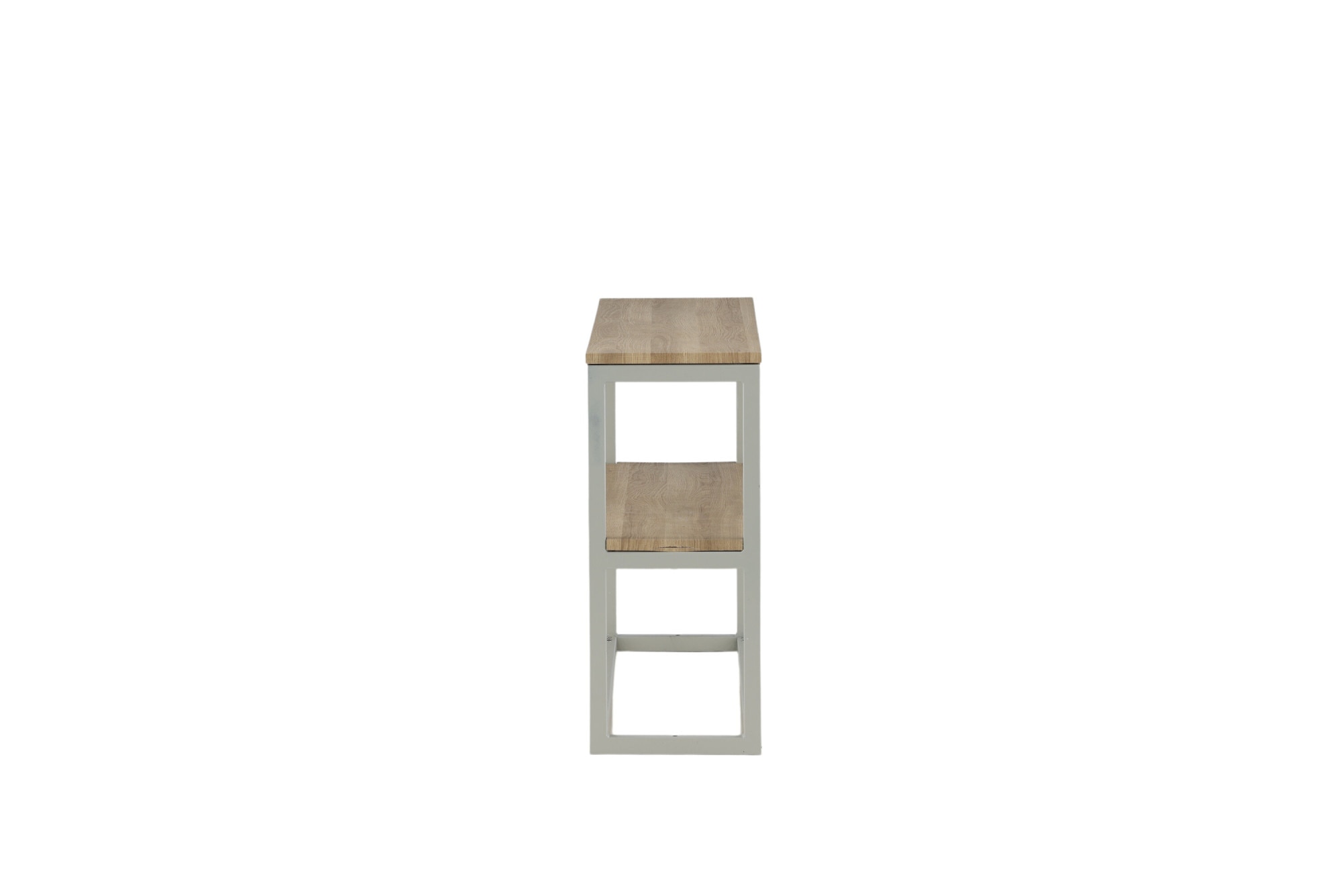 Venture Home Beistelltisch »Rise, schmaler Nachttisch in heller Eschenoptik, 45 × 30 cm« Schlafzimmertisch, MDF, Papierlaminat, Metallrahmen, schlank, urban