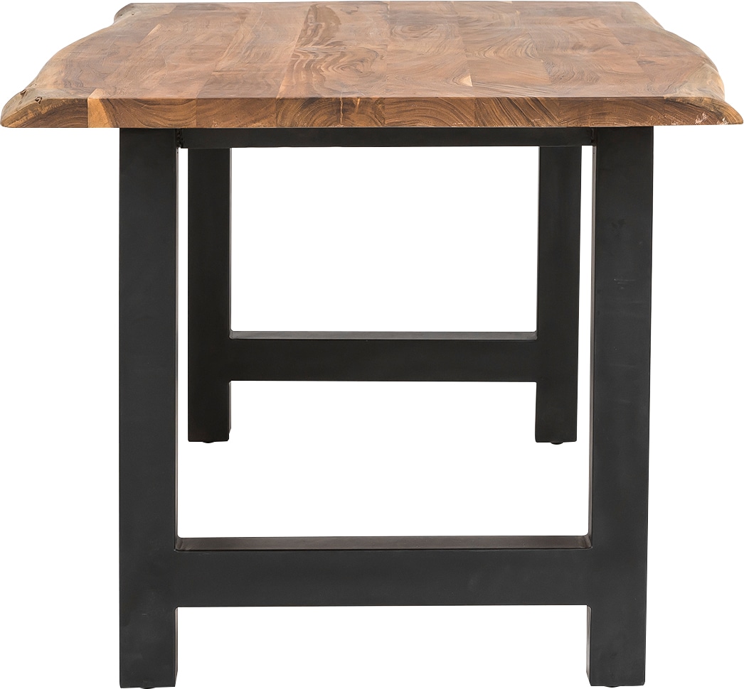 SalesFever Essgruppe »Esszimmerausstattung aus Holz und Metall« Set, 5 Stk. tlg. 5-teiliges Set aus doppelt gewachstem Massivholz