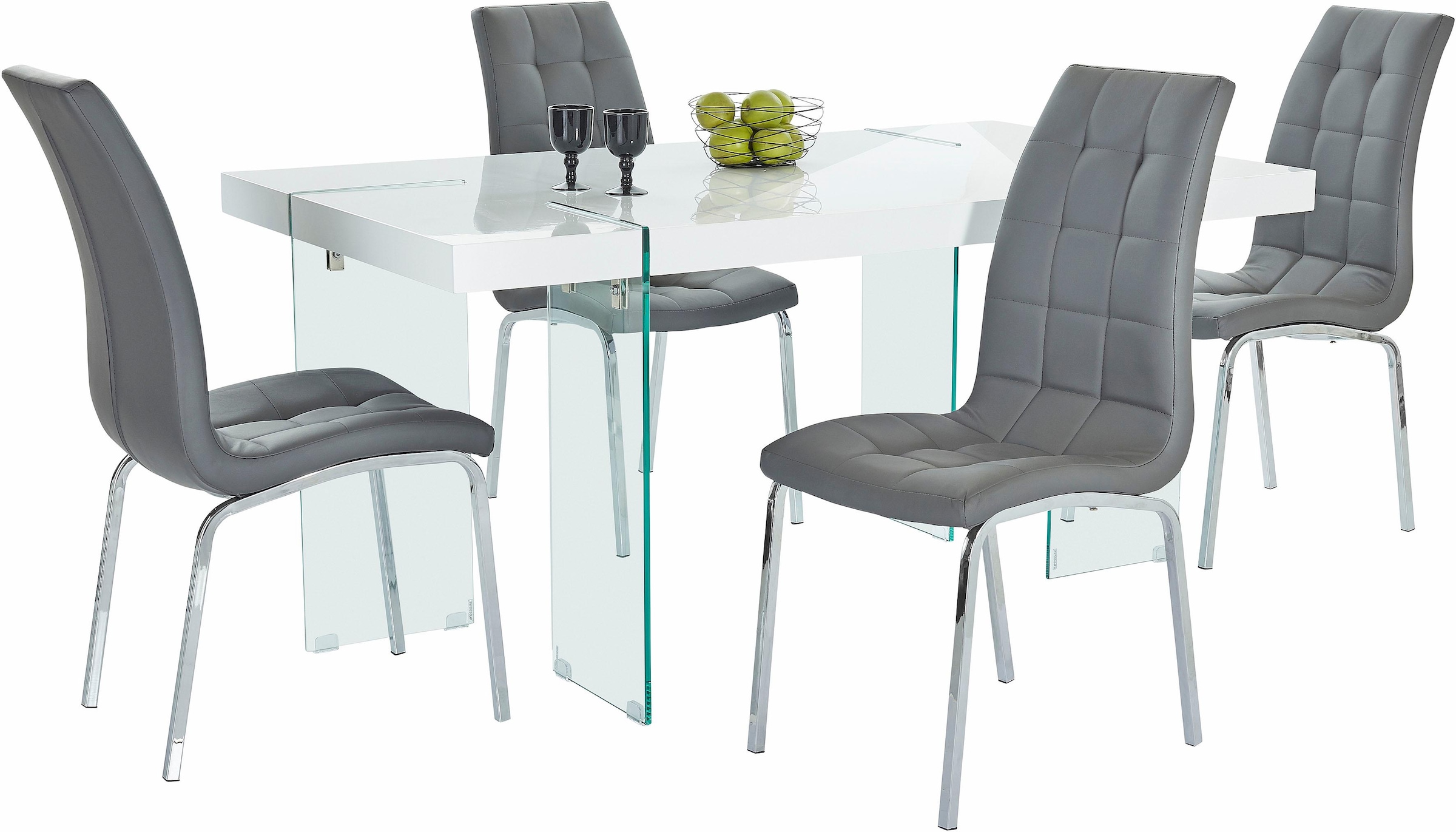 Essgruppe Set, 5 Stk. tlg., Grau +