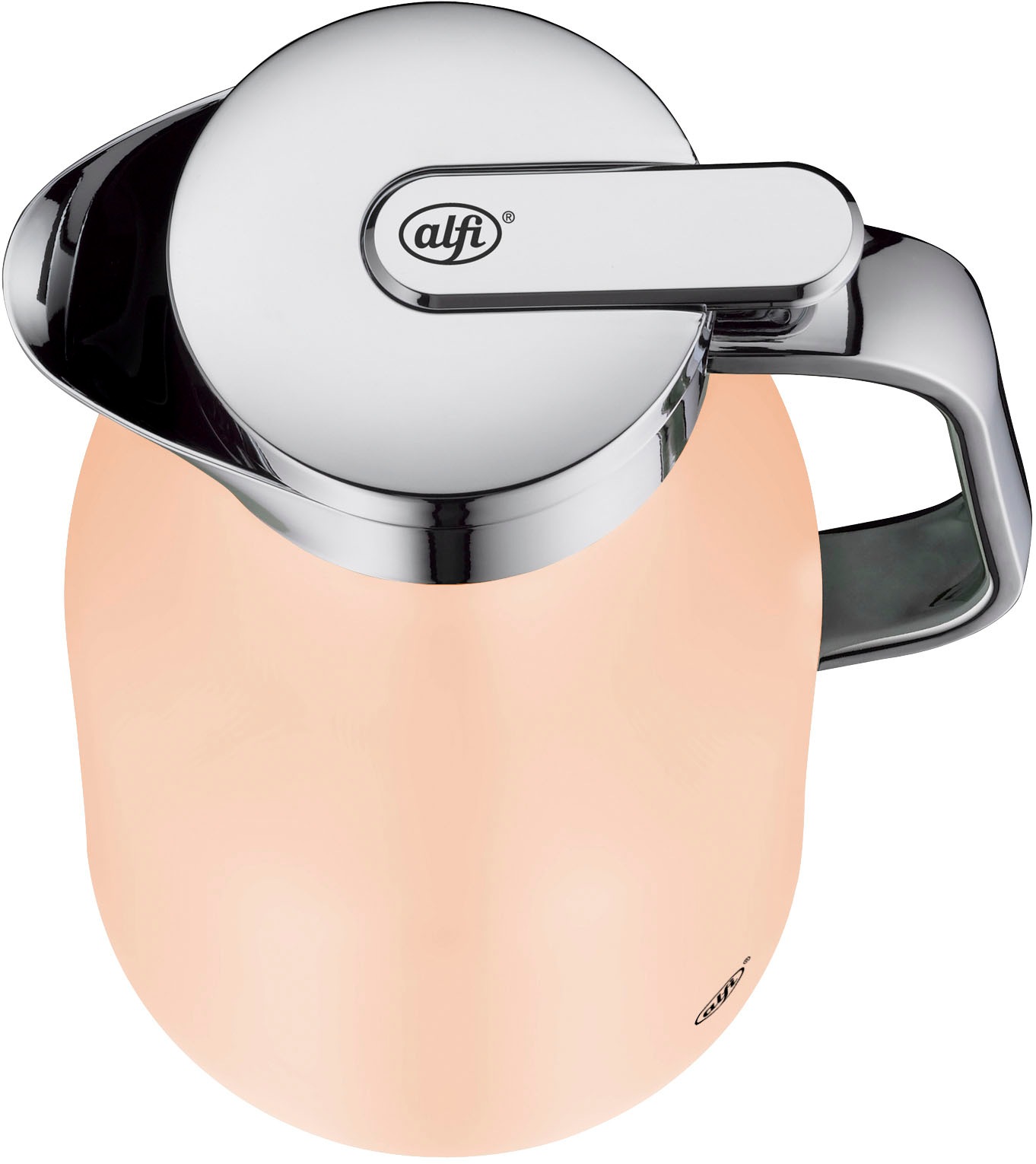 Alfi Isolierkanne »SKYLINE, mit Hartglaseinsatz und ergonomischem Griff«, 1 l, (1 St.), 12h heiß & 24h kalt, Drehverschluss mit bequemem Druckknopf