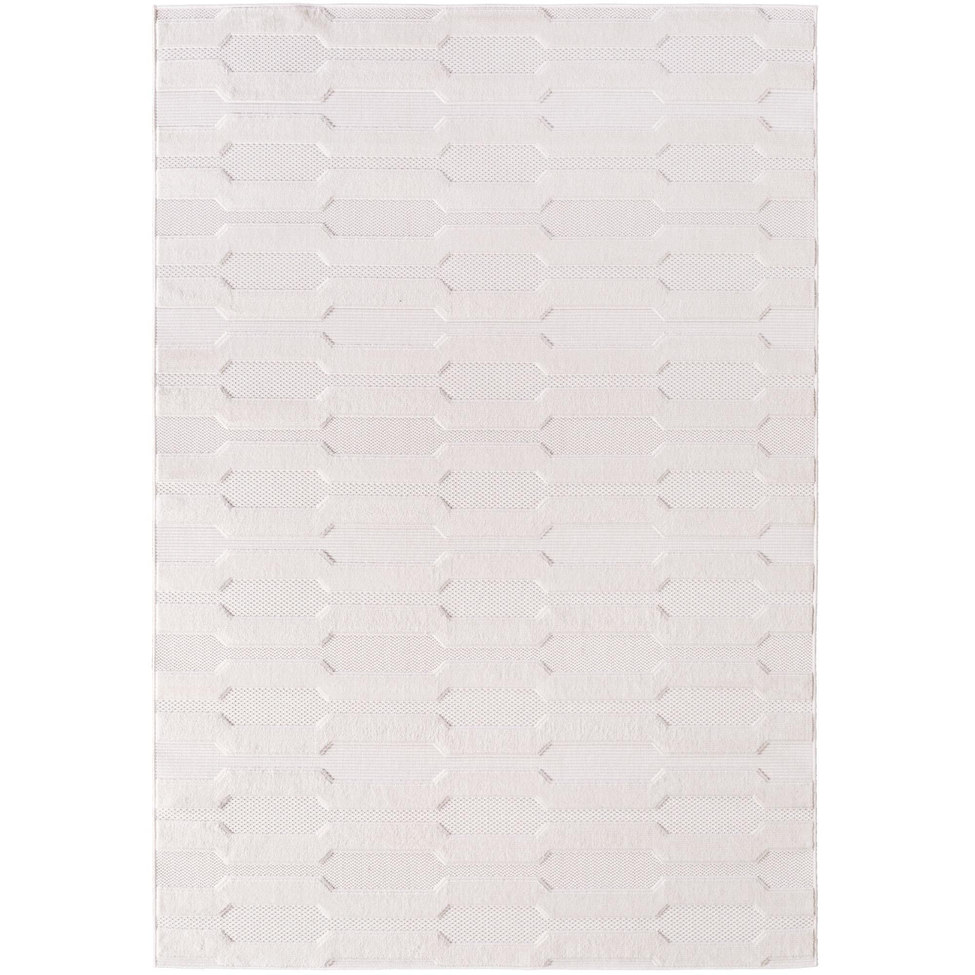 Ayyildiz Teppiche Teppich »DOHA 1654«, rechteckig, 4 mm Höhe, Läufer, 3D Hoch-Tief-Effekt, weicher Kurzflor, In- und Outdoor