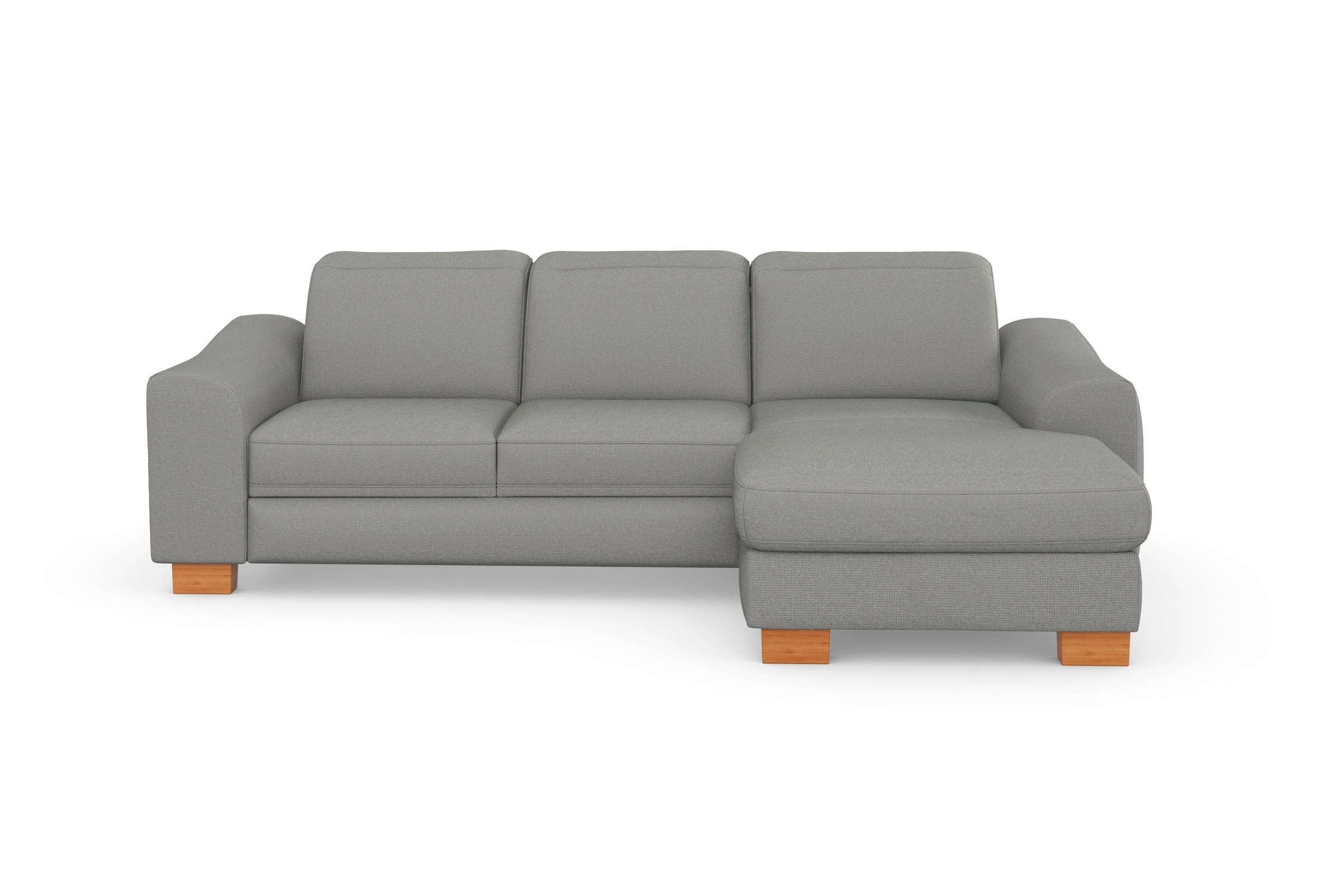 sit&more Ecksofa »Dundee L-Form«, mit Federkern und Massivholzfüßen, wahlweise mit Kopfteilverstellung