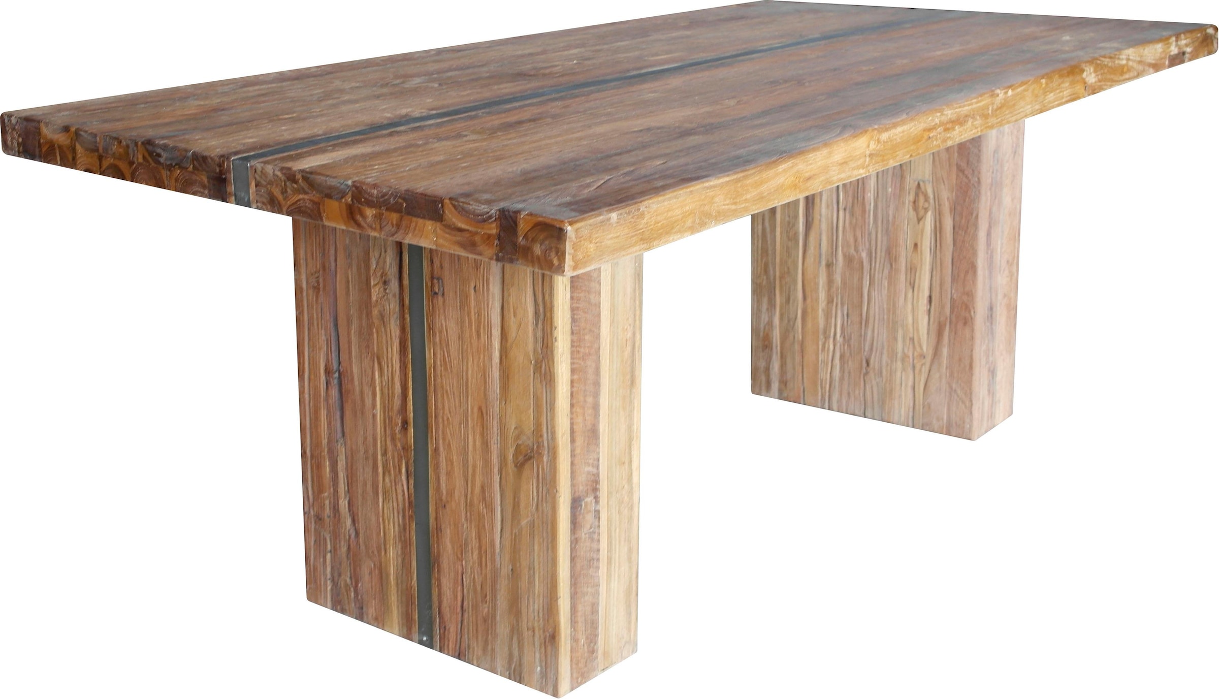 SIT Esstisch »Banda« mit eingelegtem Metallband, Shabby Chic, Vintage