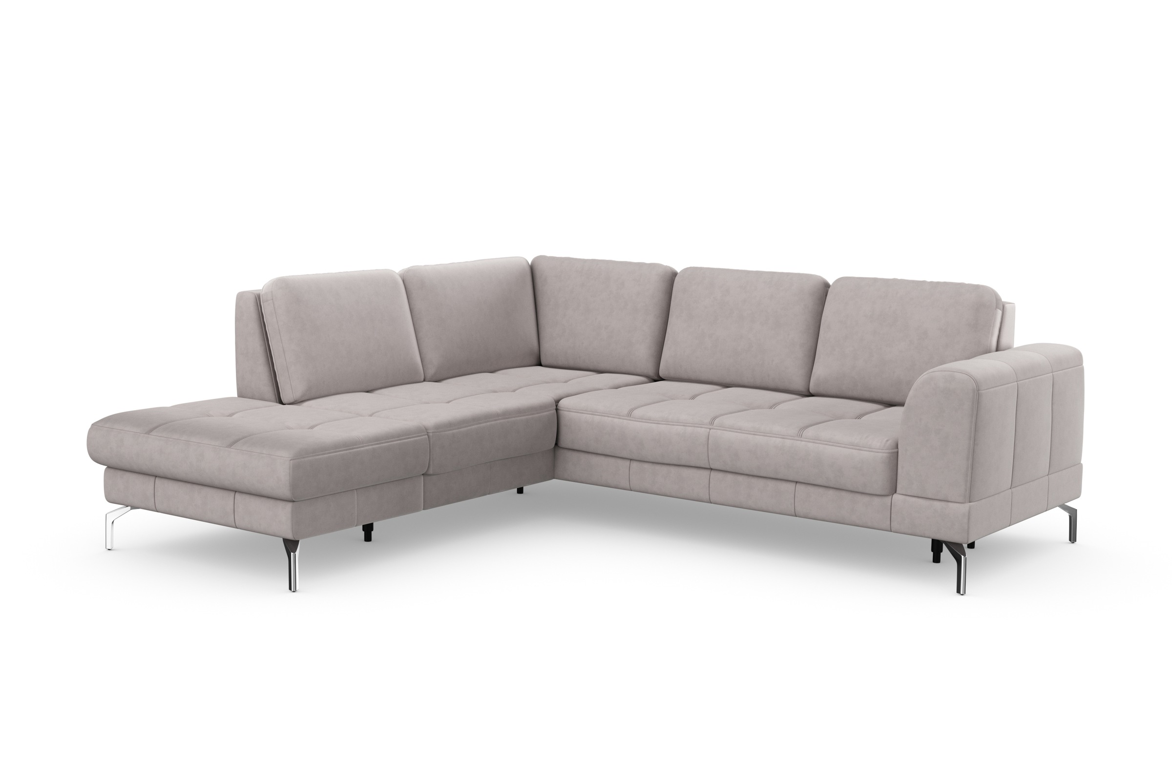 sit&more Ecksofa »Bendigo L-Form« inklusive Sitztiefenverstellung, Bodenfreiheit 15 cm, in 2 Fußfarben