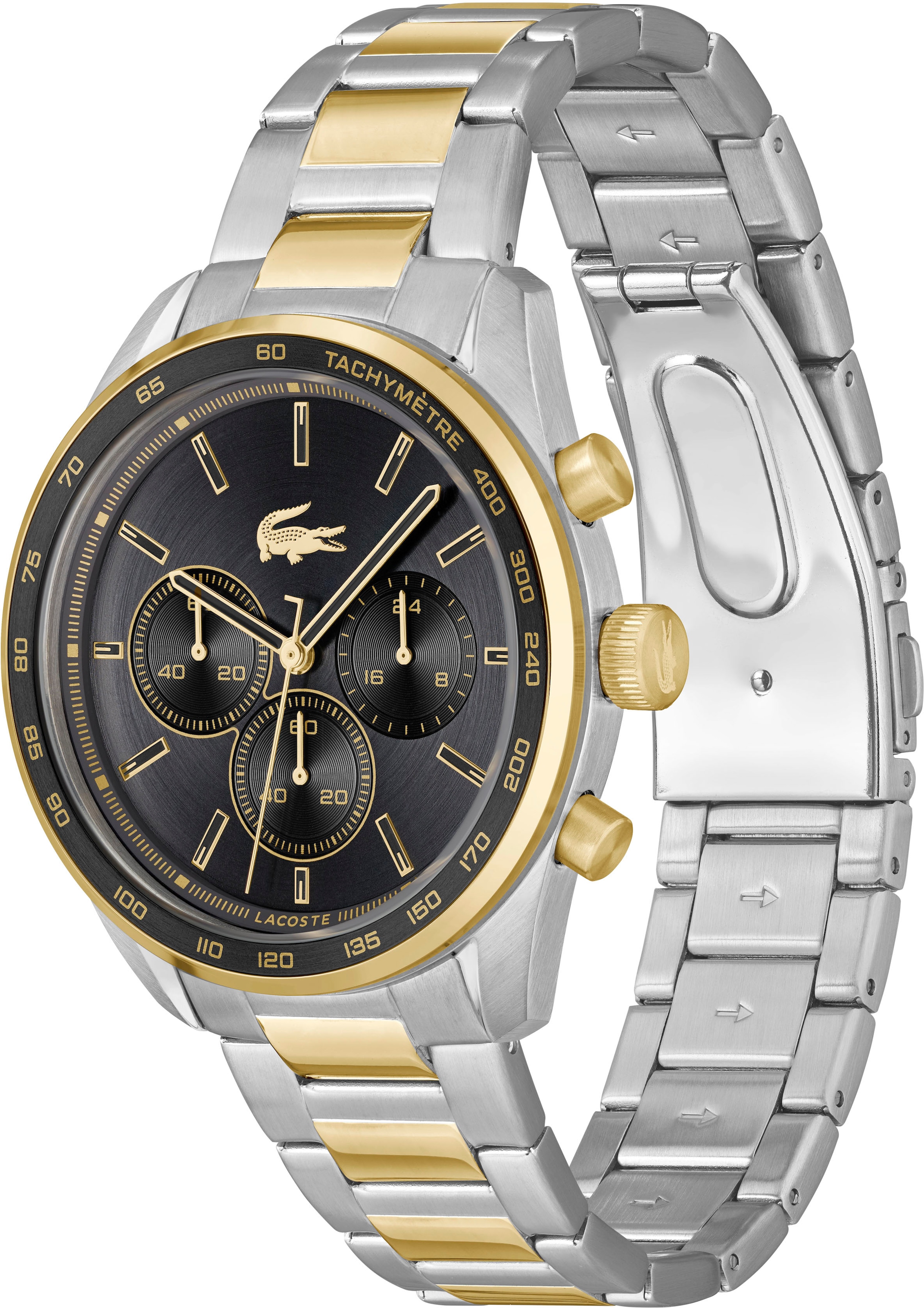 Lacoste Chronograph »VANCOUVER«, Quarzuhr, Armbanduhr, Herrenuhr, Stoppfunktion, Edelstahlarmband