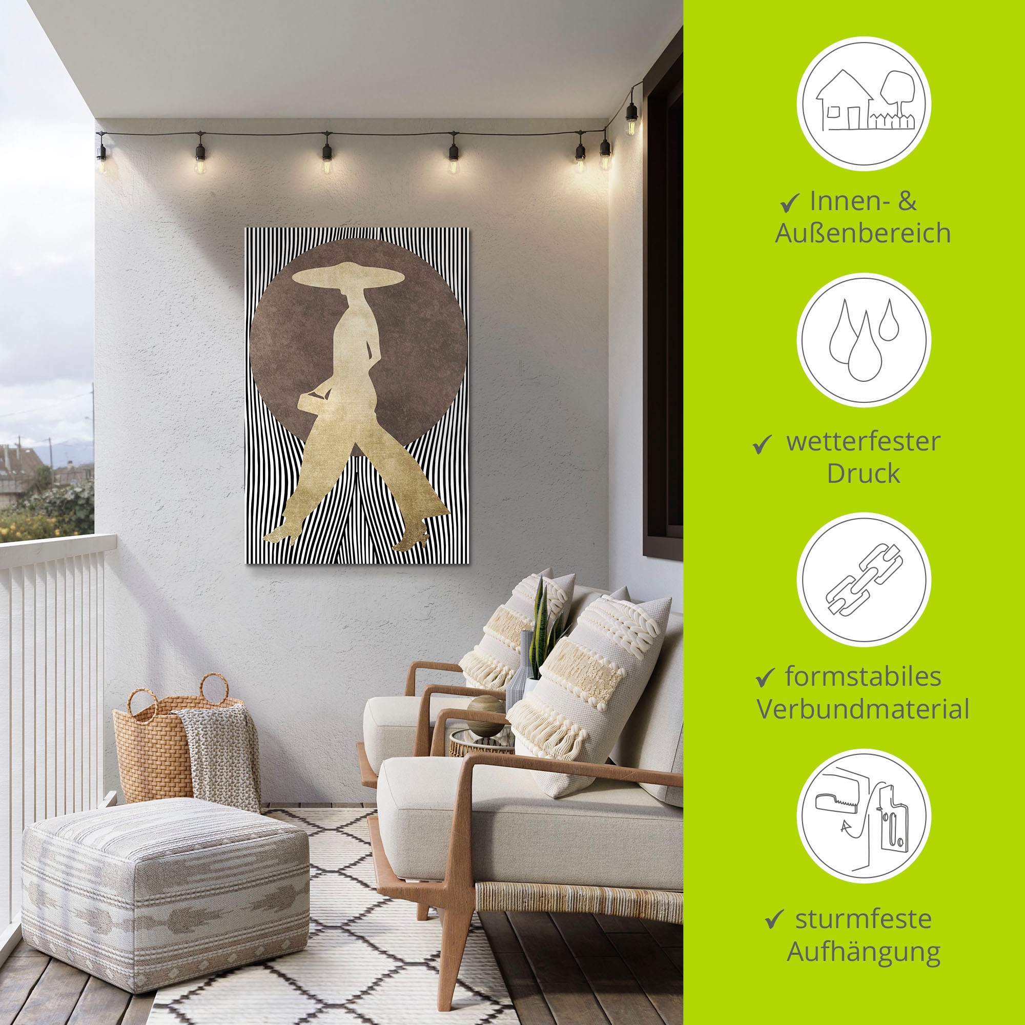 Artland Wandbild »Madame Noir«, Bilder von Frauen, (1 St.), als Alubild, Outdoorbild, Leinwandbild, Poster, Wandaufkleber