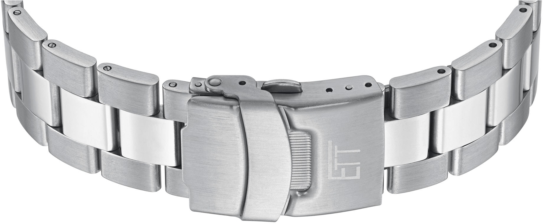 ETT Funkuhr »Professional«, Armbanduhr, Herrenuhr, Datum, Solar, Edelstahlarmband