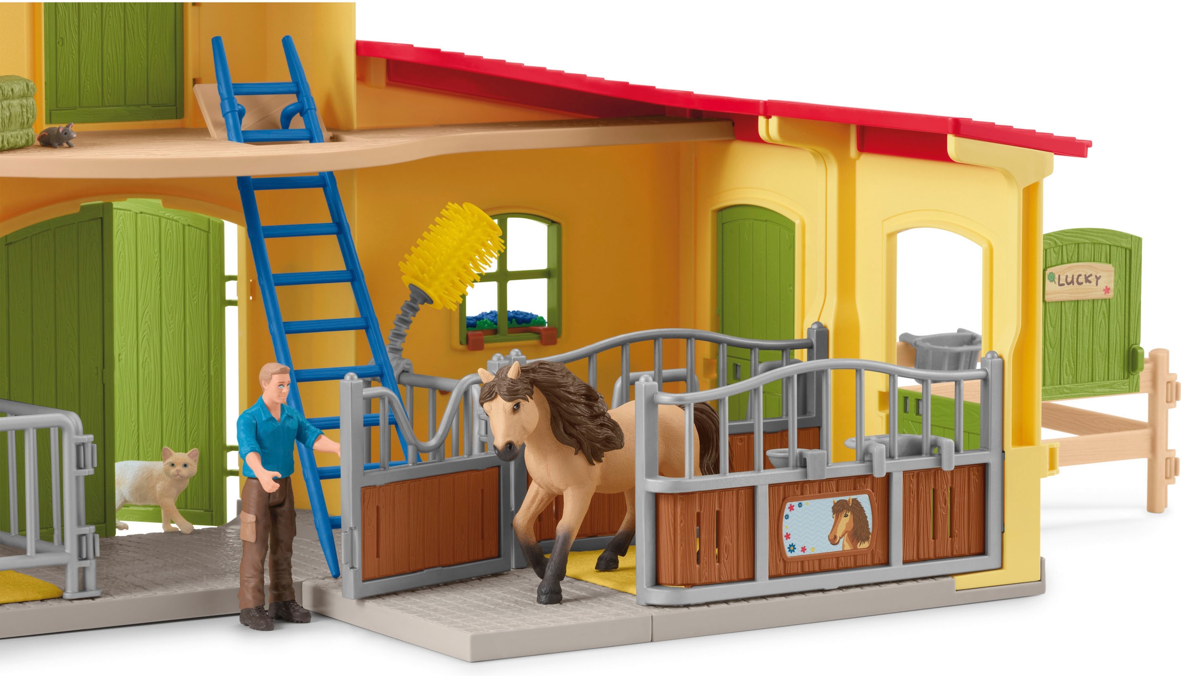 Schleich® Spielwelt »FARM WORLD, Ponybox mit Islandpferd Hengst (42609)«