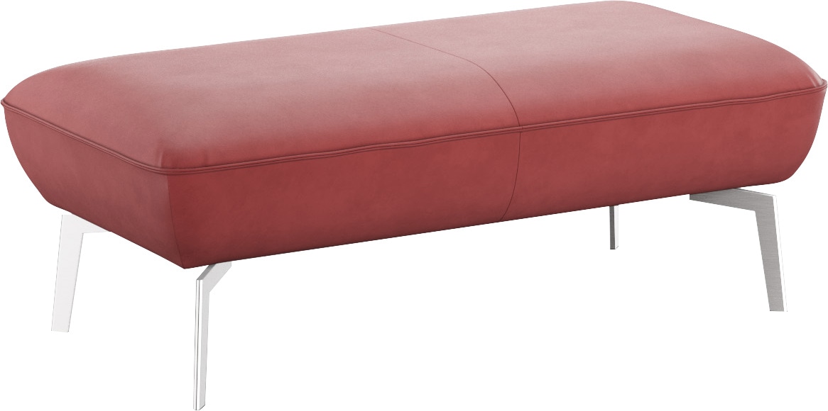 himolla Ecksofa »himolla 9900«, (mit Hocker), Recamiere rechts o. links, Füße Aluminium, mit Hocker