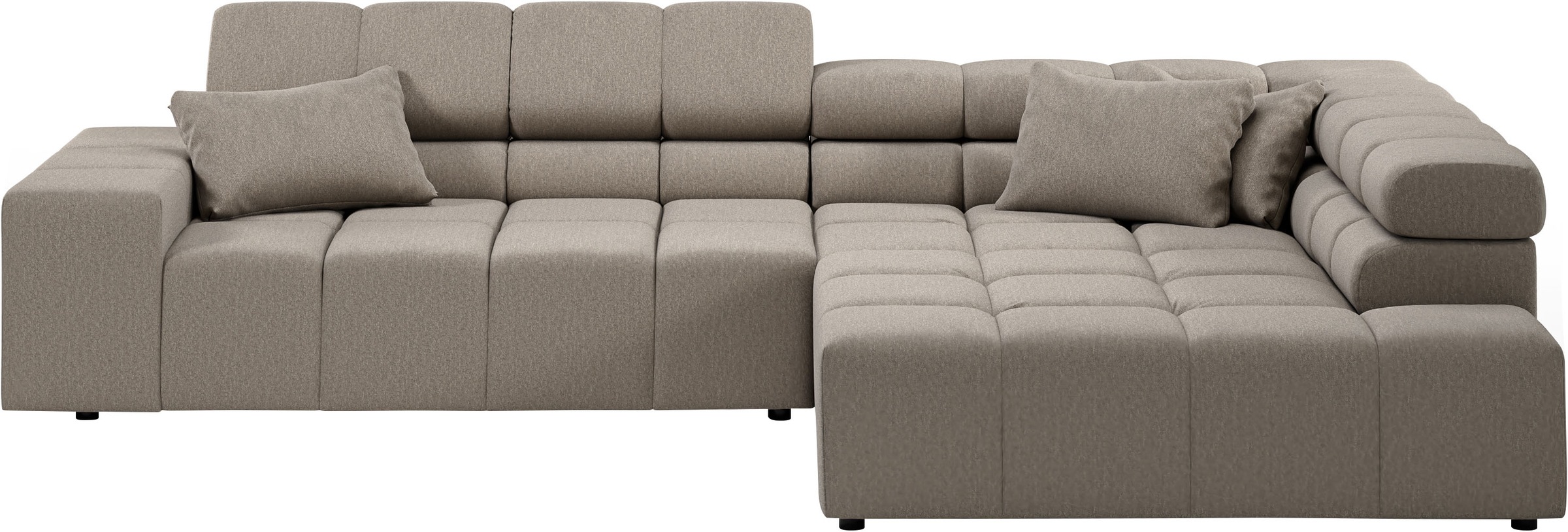 INOSIGN Ecksofa »Ancona incl. Kopfteilverstellung, Breite 319cm, L-Form«, wahlweise motorische Sitztiefenverstellung, auch in Cord + Easy Care