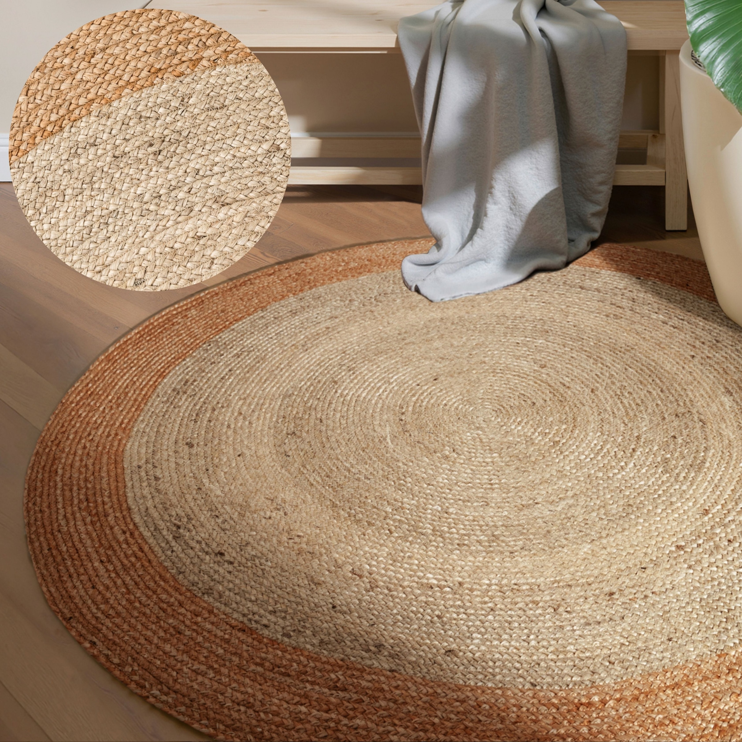 HANSE Home Teppich »Jutta Juteteppich«, rund, 9 mm Höhe, 100% Jutefaser, Na günstig online kaufen