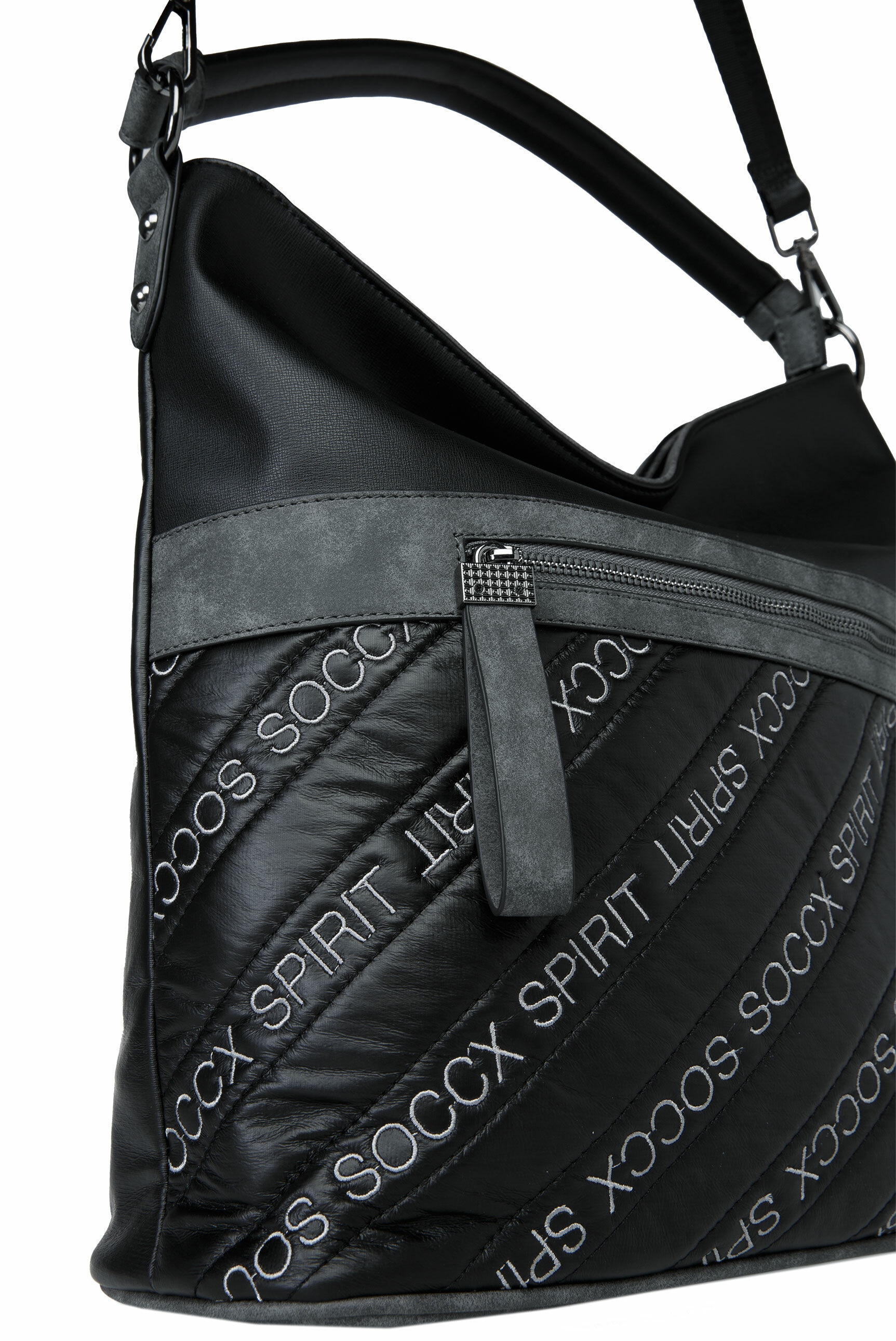 SOCCX Beuteltasche, mit RV-Fach auf der Rückseite