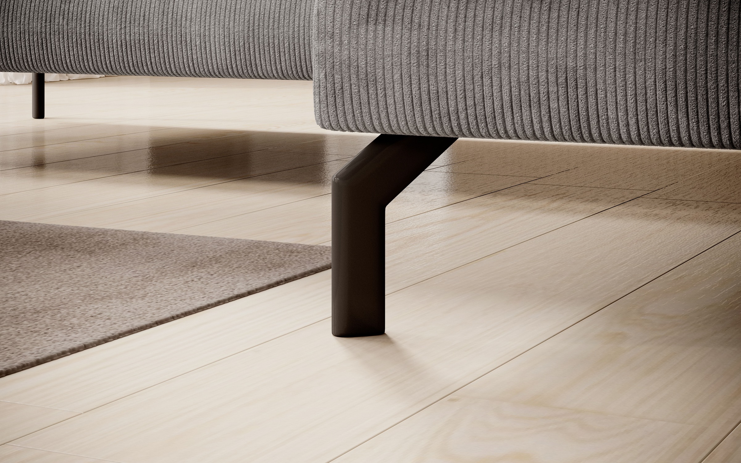 INOSIGN Ecksofa »Cross, mit softem Sitz, L-Form, wendbare Zierkissen, Breite 284 cm«, Couch mit vielen Kissen, stylische Kreuznaht, elegante Metallfüße