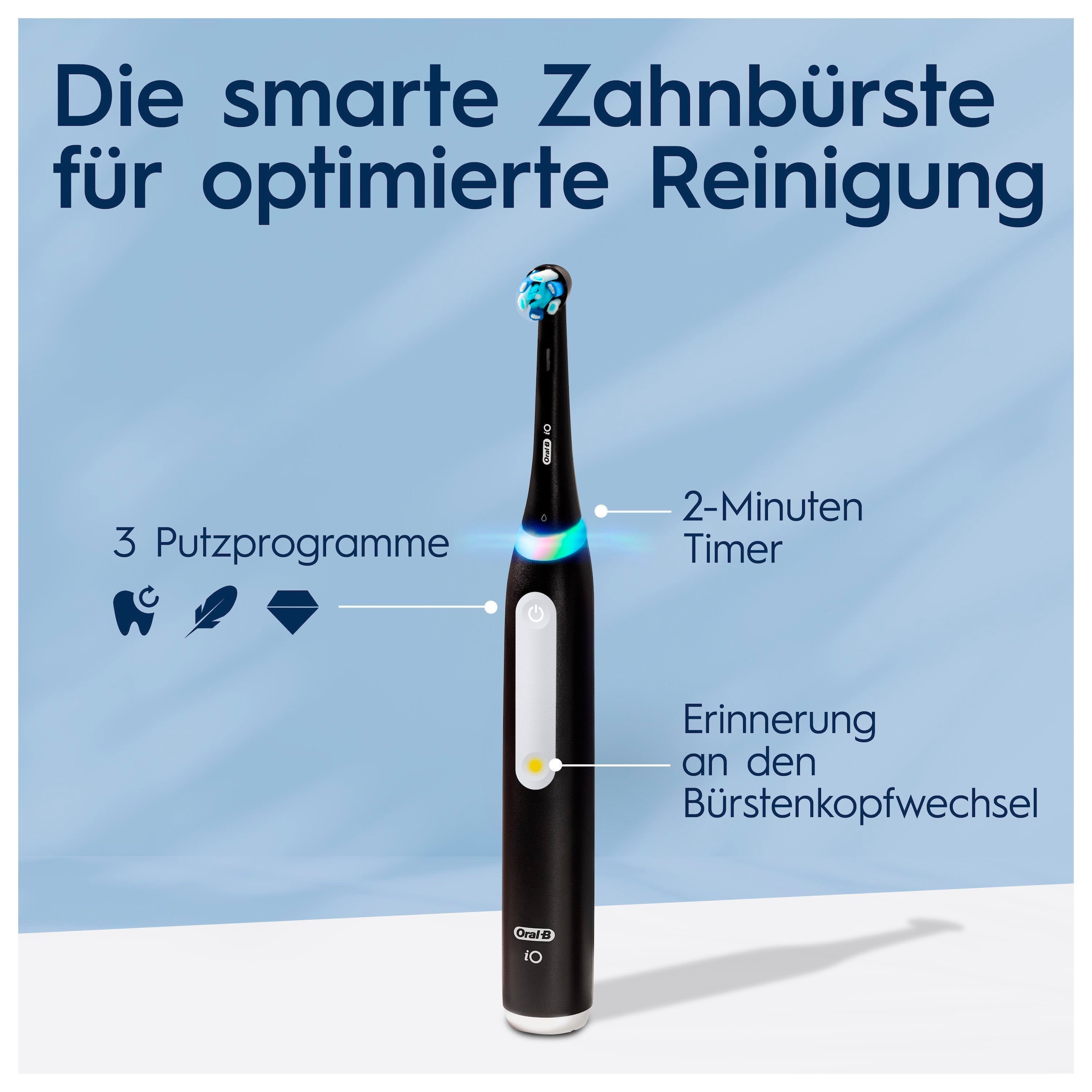 Oral-B Elektrische Zahnbürste »iO Series 3«, 1 St. Aufsteckbürsten, Magnet-Technologie