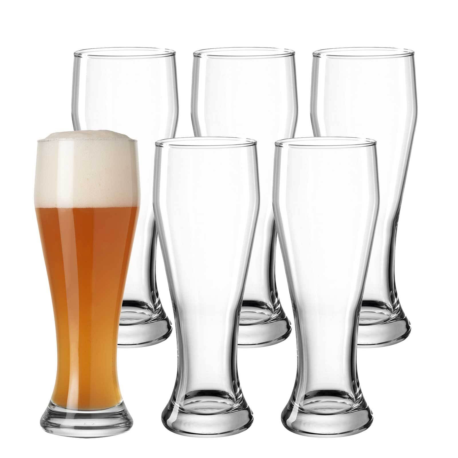 LEONARDO Bierglas »Biergläser Weizenbierglas 0,5l 500 ml 6er Set transparen günstig online kaufen