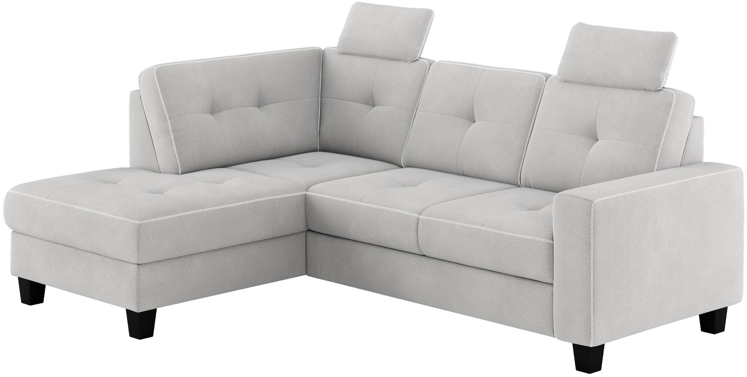 Places of Style Ecksofa »Varese«, wahlweise mit Bettfunktion und Bettkasten